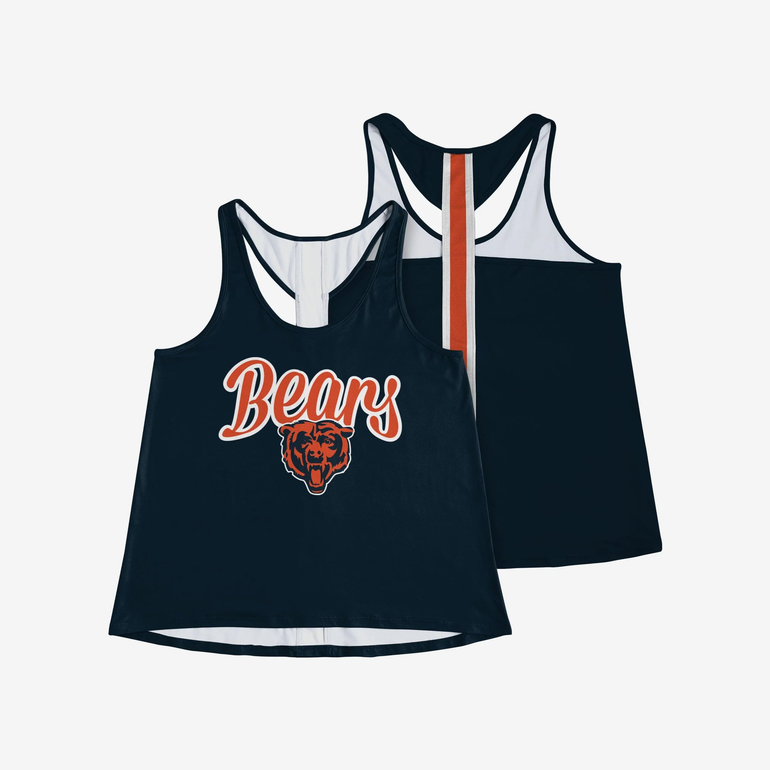 Chicago Bears Womens Wordmark Team Stripe Sleeveless Top - Image 3