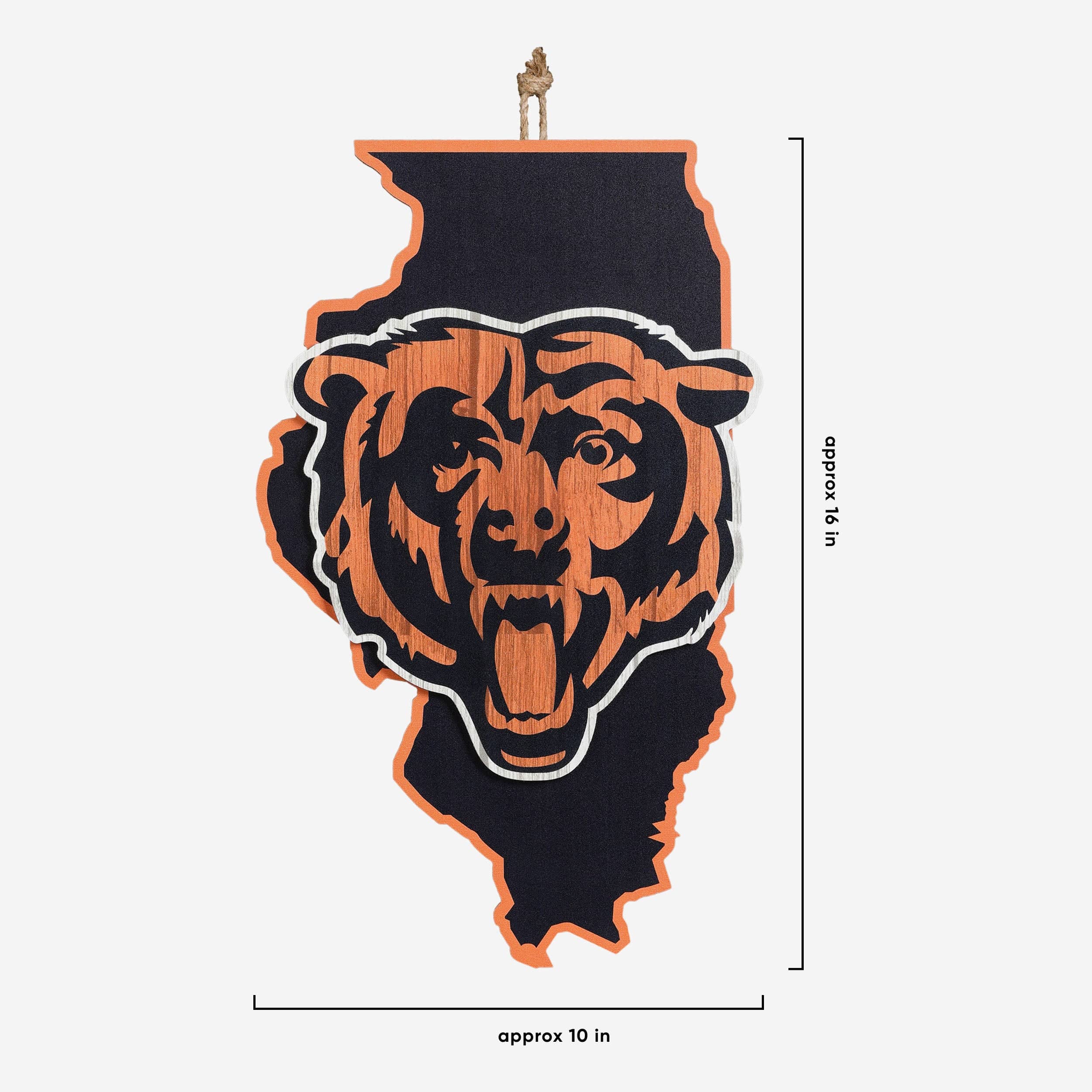 Chicago Bears Wood State Sign - Image 5