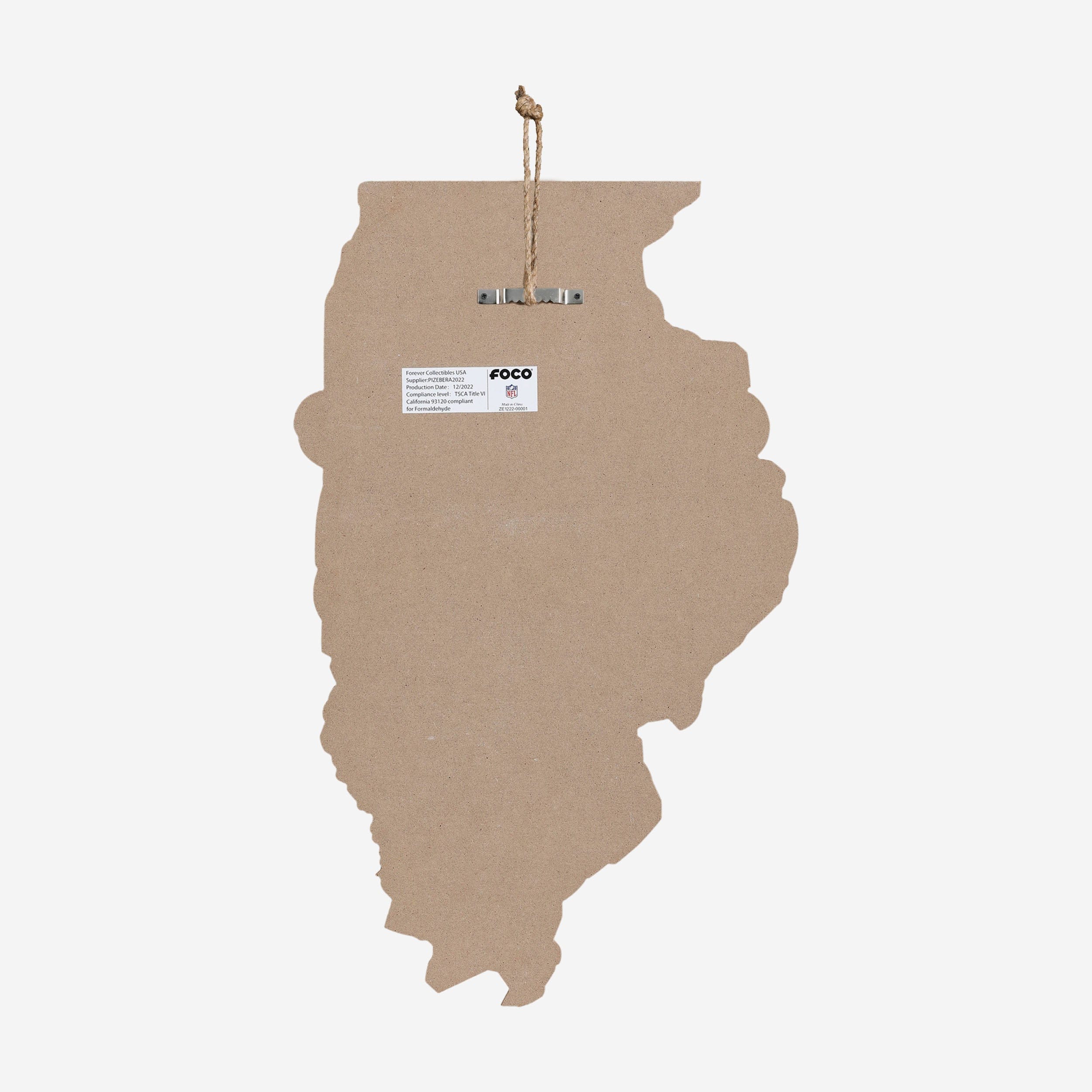 Chicago Bears Wood State Sign - Image 6