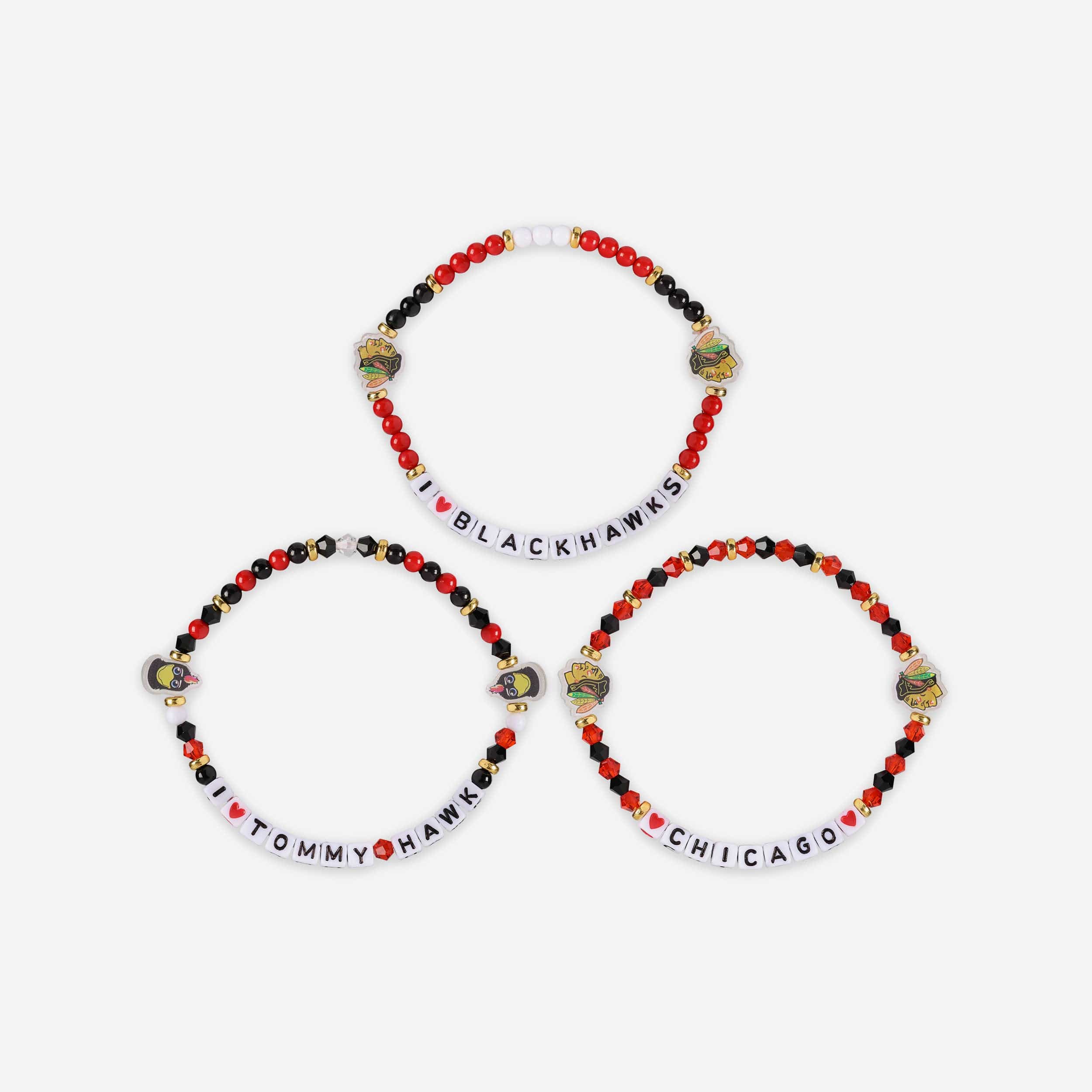 Chicago Blackhawks 3 Pack Friendship Bracelet - Image 3