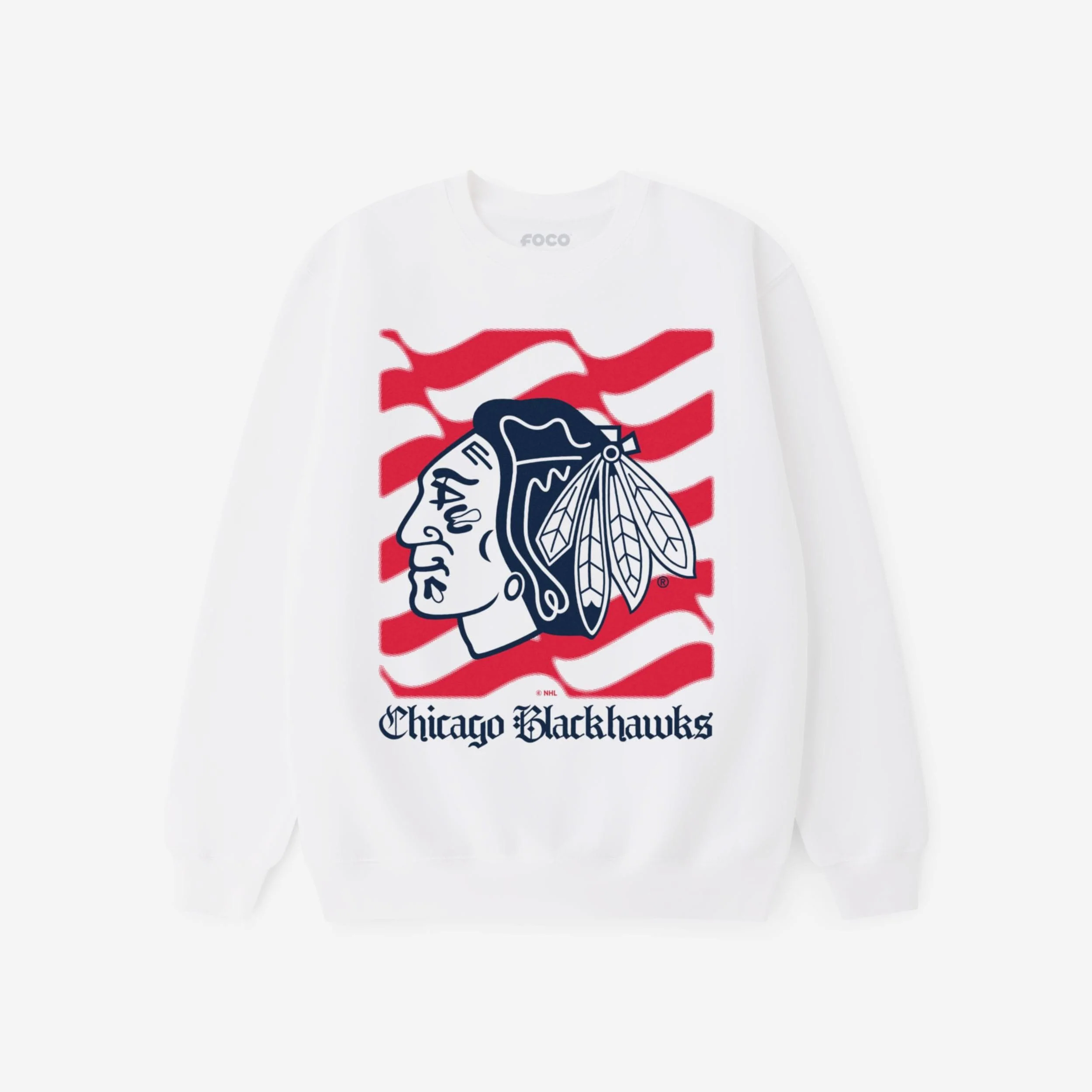 Chicago Blackhawks American Heritage Wordmark Crew Neck Sweatshirt