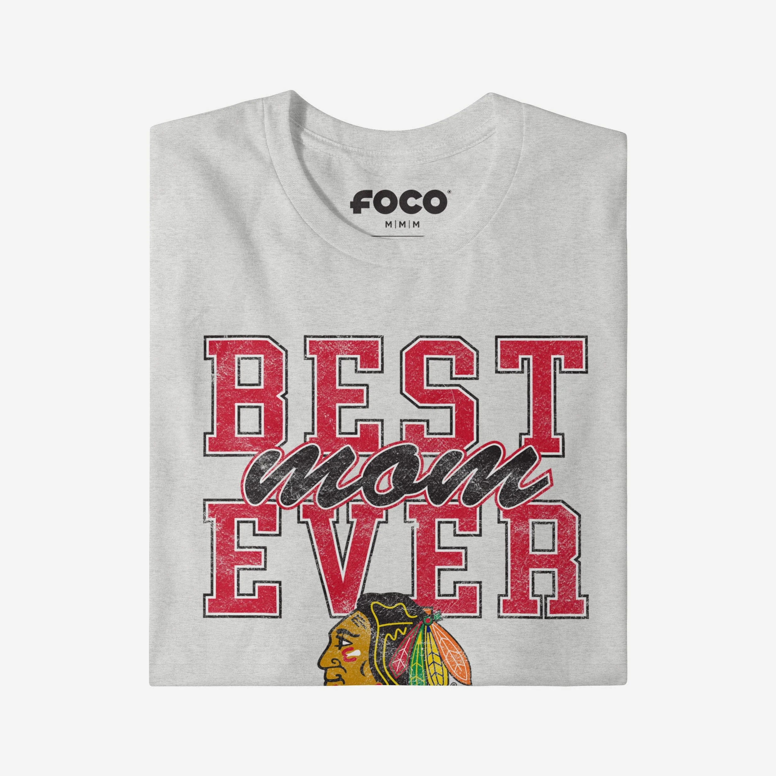 Chicago Blackhawks Best Mom Ever Stacked T-Shirt - Image 3