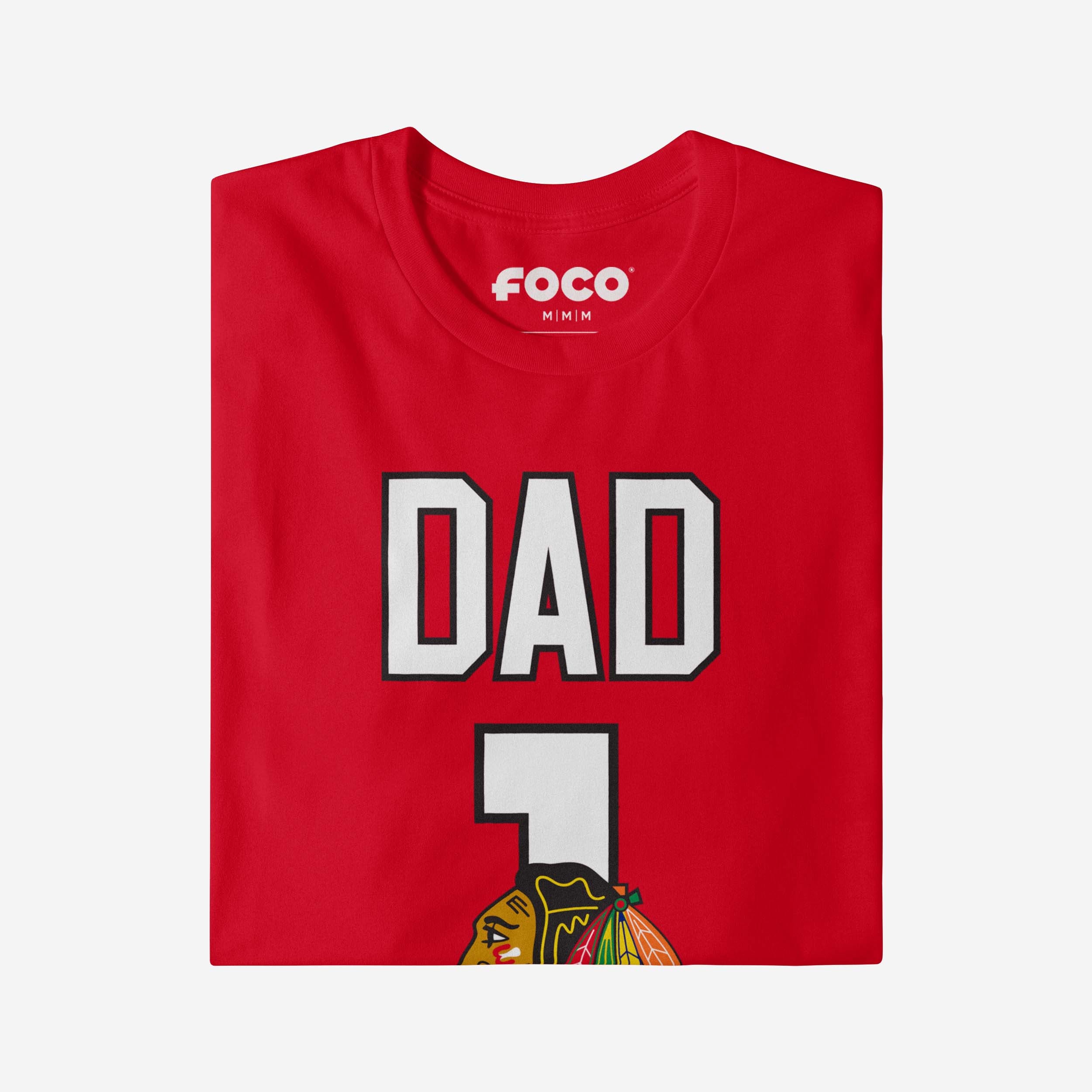 Chicago Blackhawks Number 1 Dad T-Shirt - Image 3