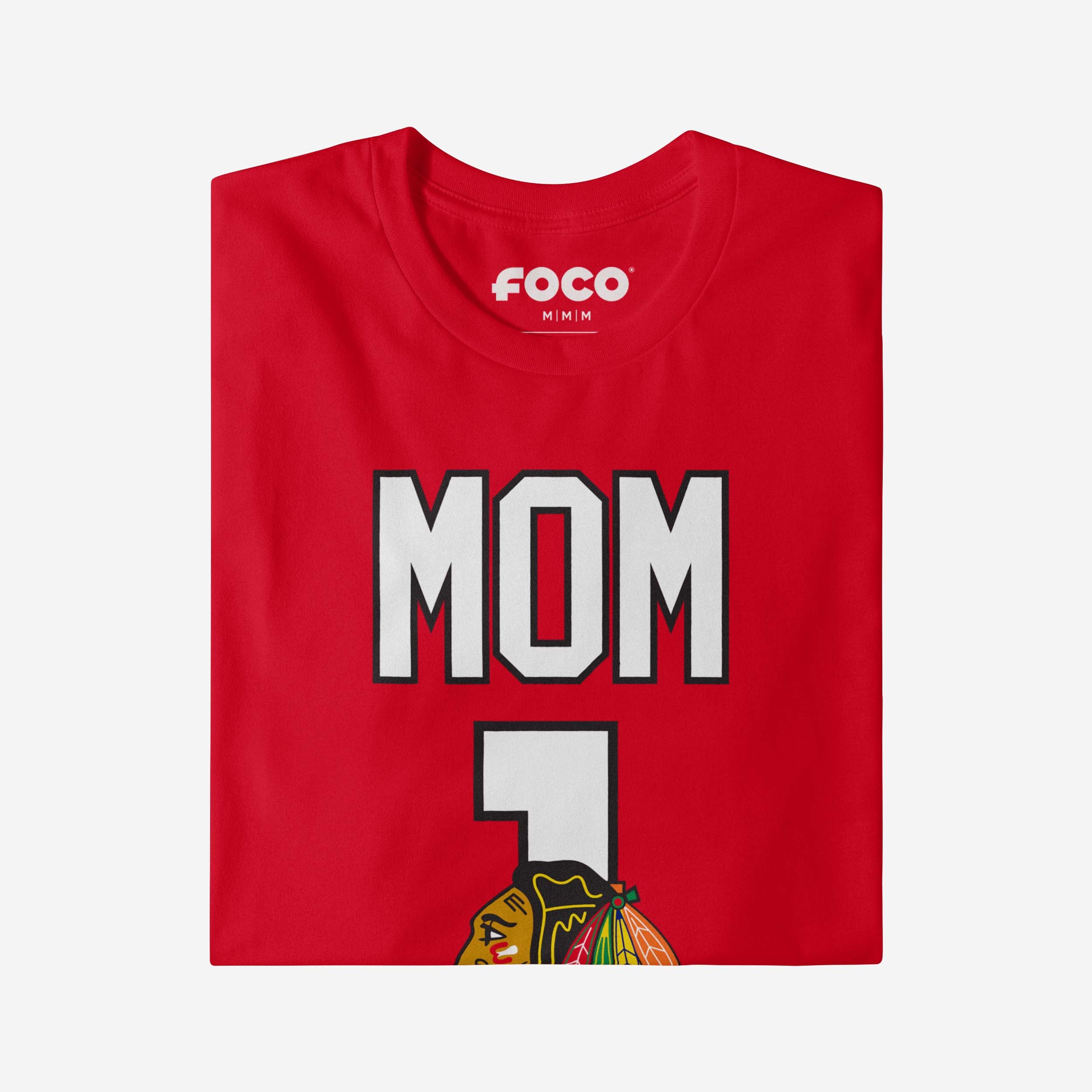 Chicago Blackhawks Number 1 Mom T-Shirt - Image 3