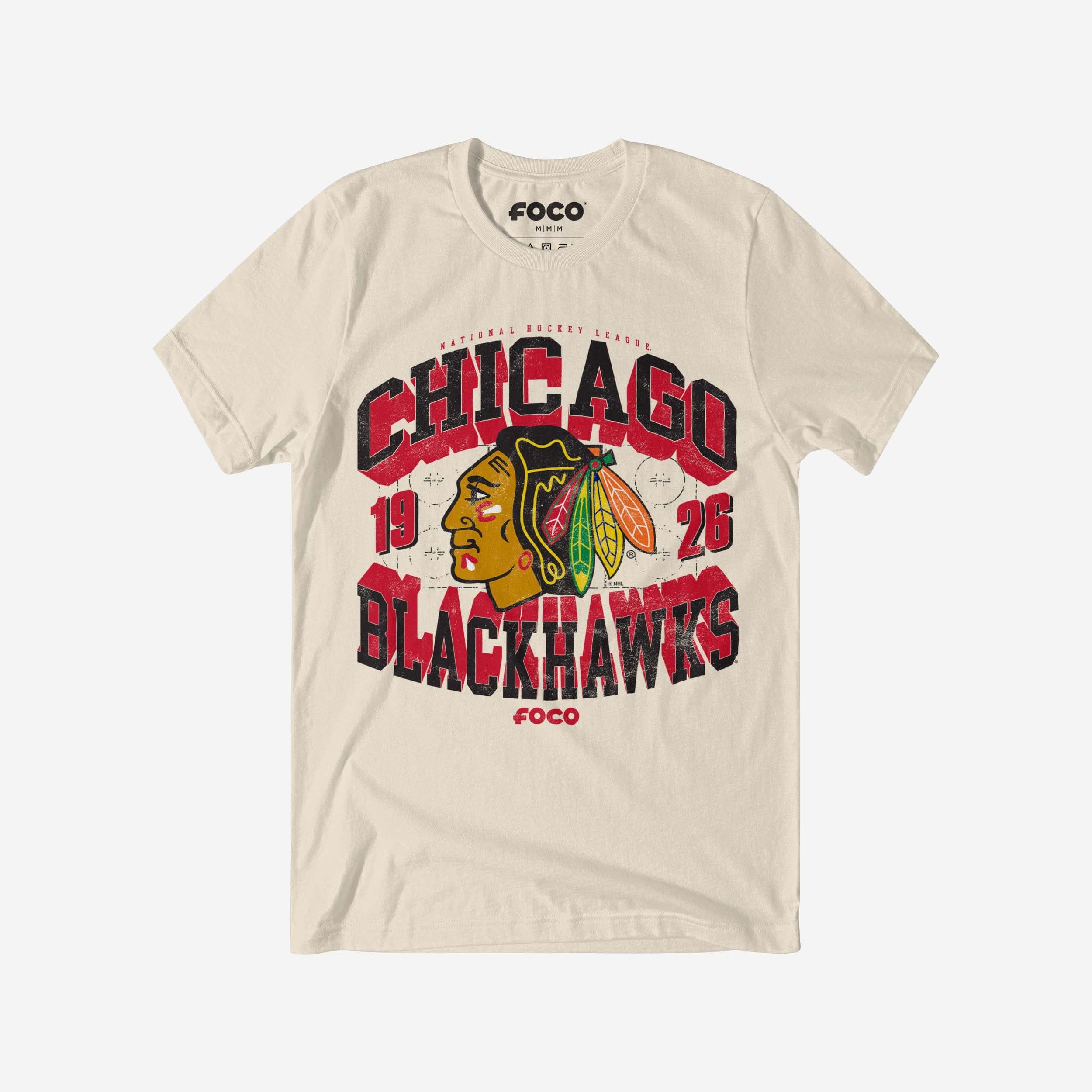 Chicago Blackhawks Rink Arched Wordmark T-Shirt