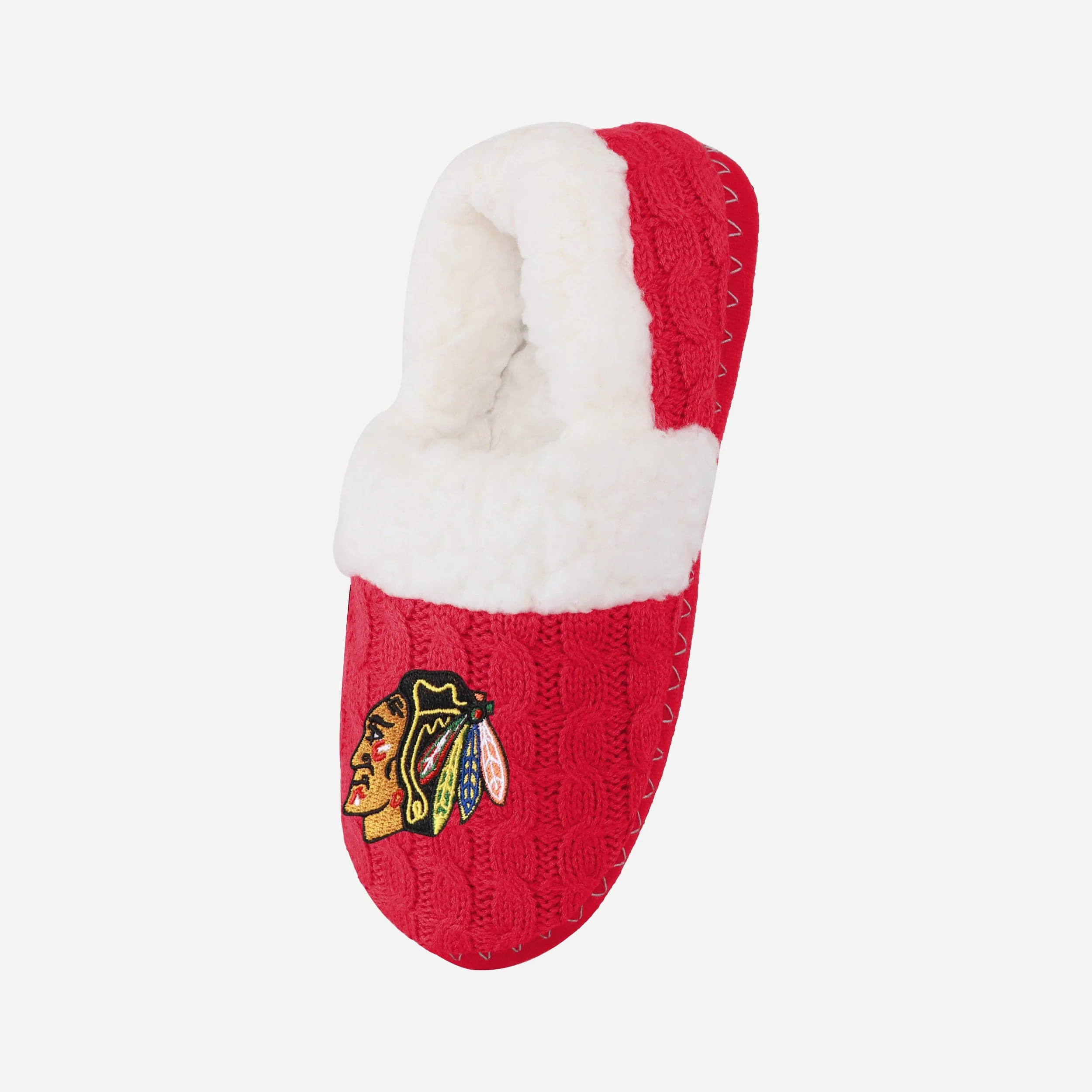 Chicago Blackhawks Womens Team Color Moccasin Slipper - Image 2