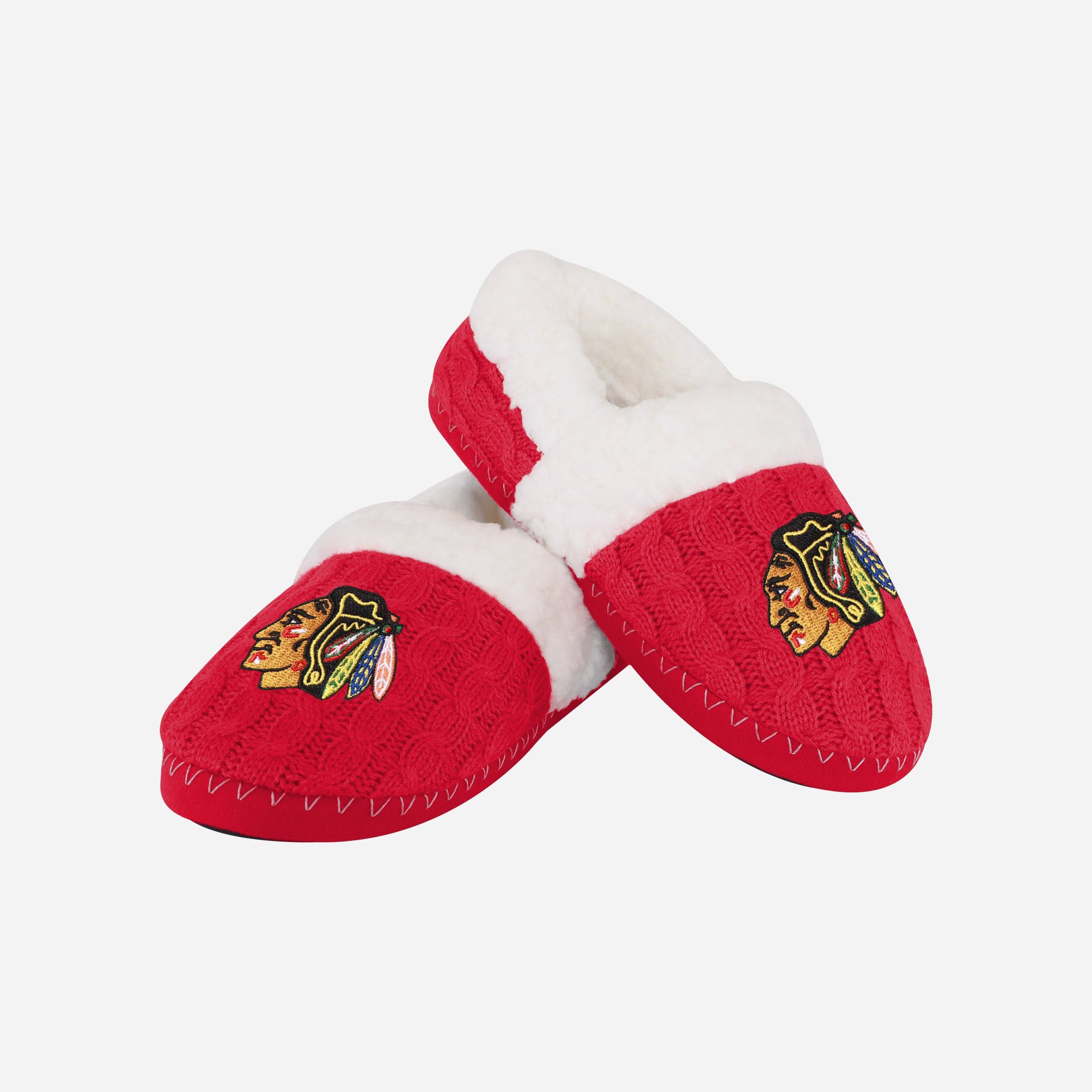 Chicago Blackhawks Womens Team Color Moccasin Slipper - Image 3