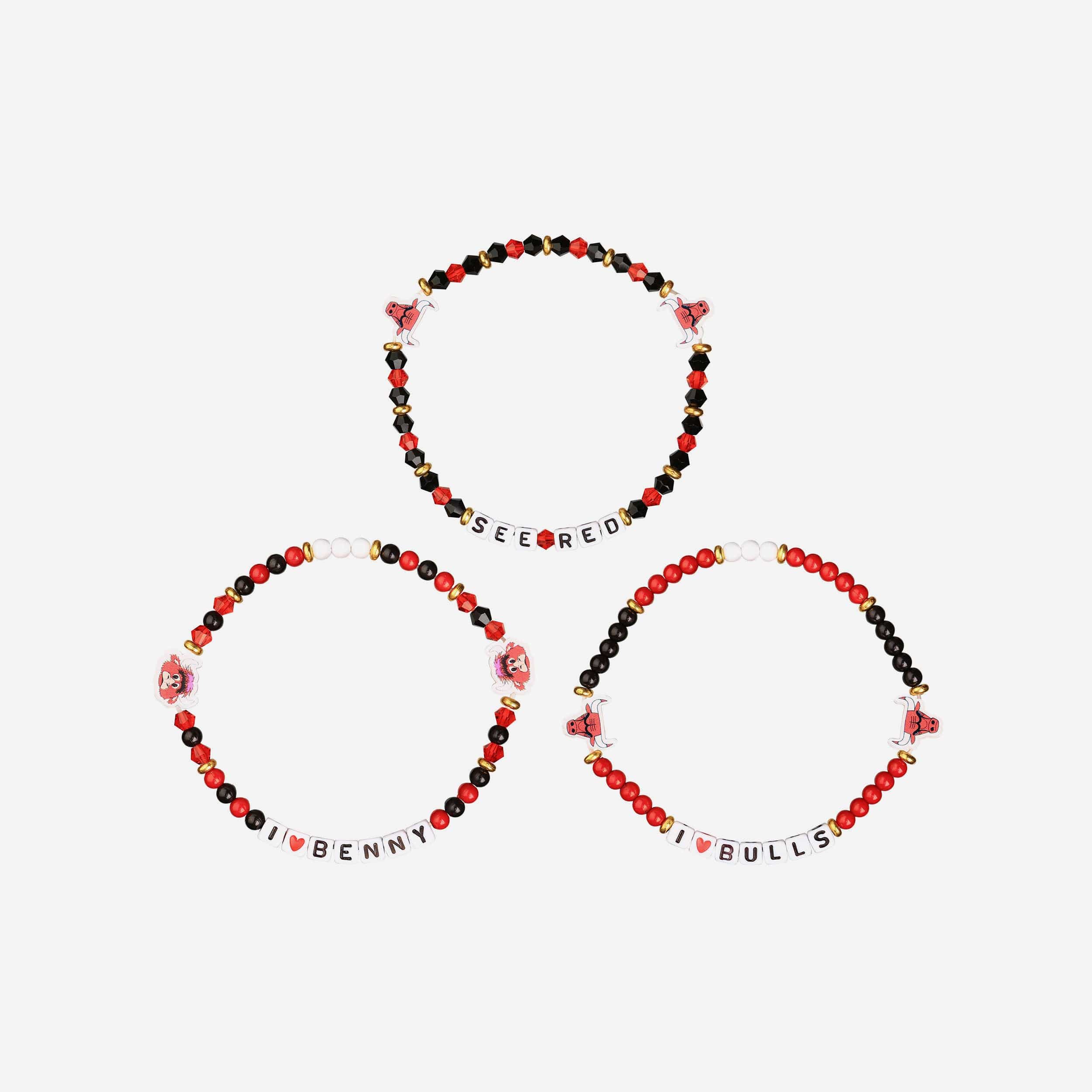 Chicago Bulls 3 Pack Friendship Bracelet - Image 3