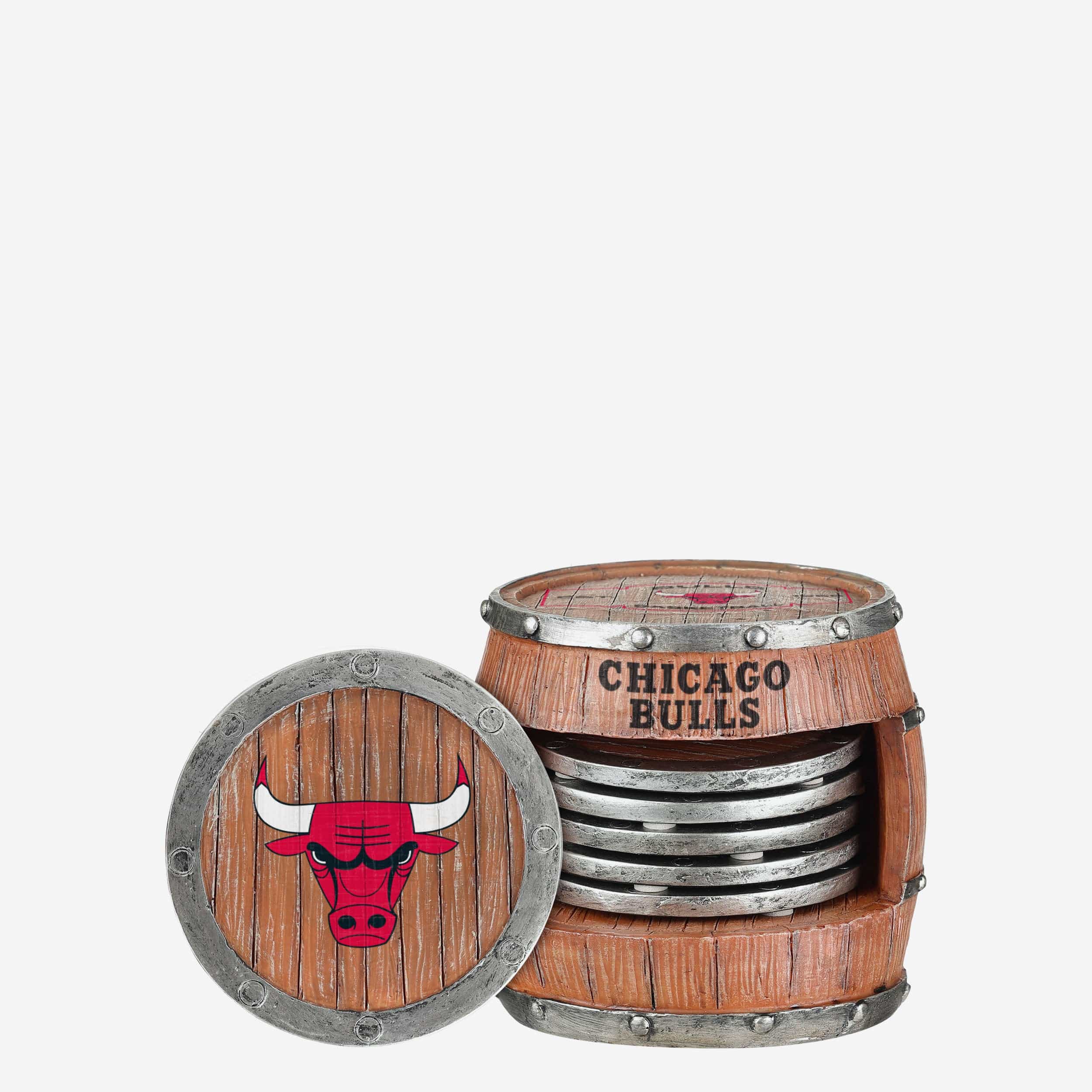 Chicago Bulls 5 Pack Barrel Coaster Set