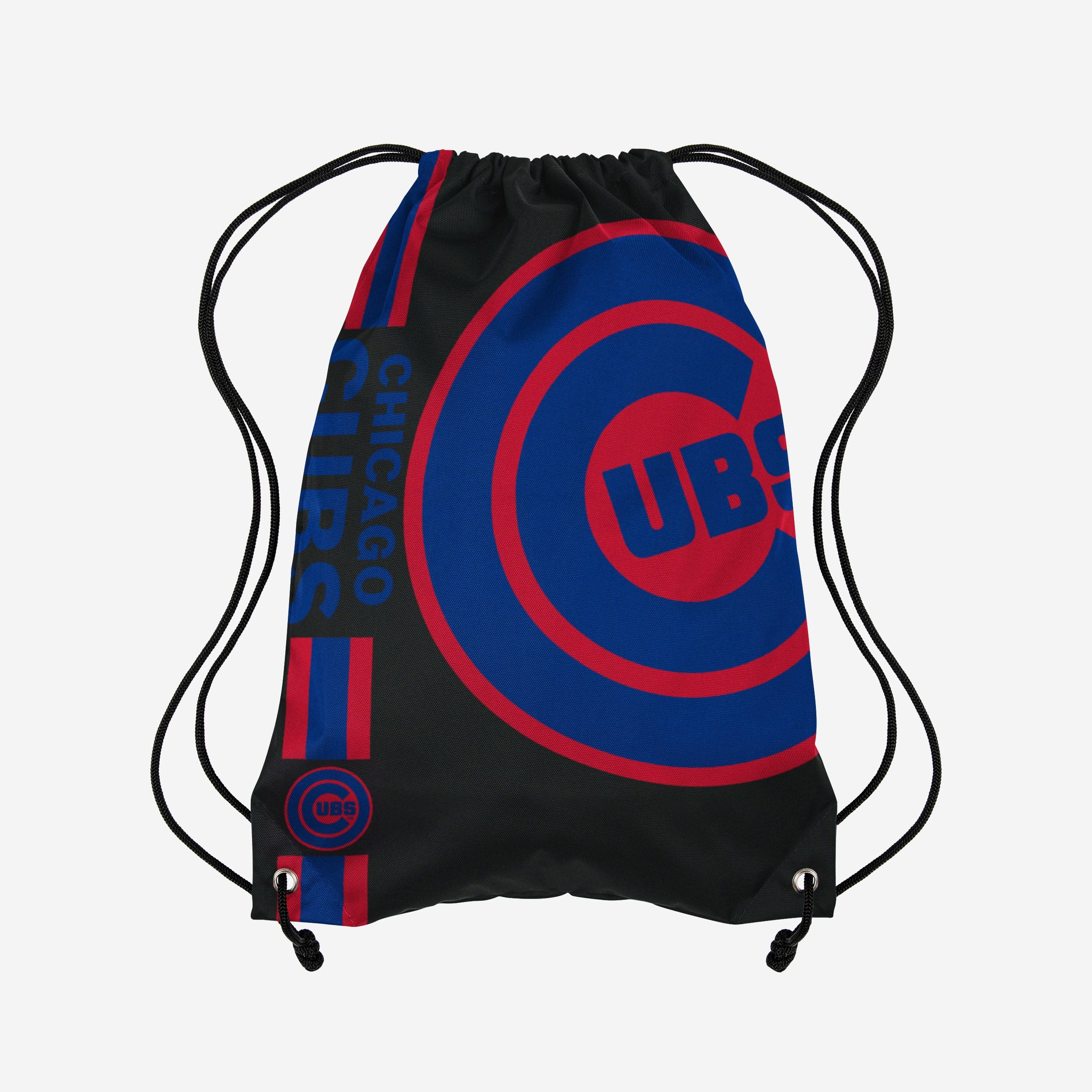 Chicago Cubs Big Logo Side Stripe Drawstring Backpack