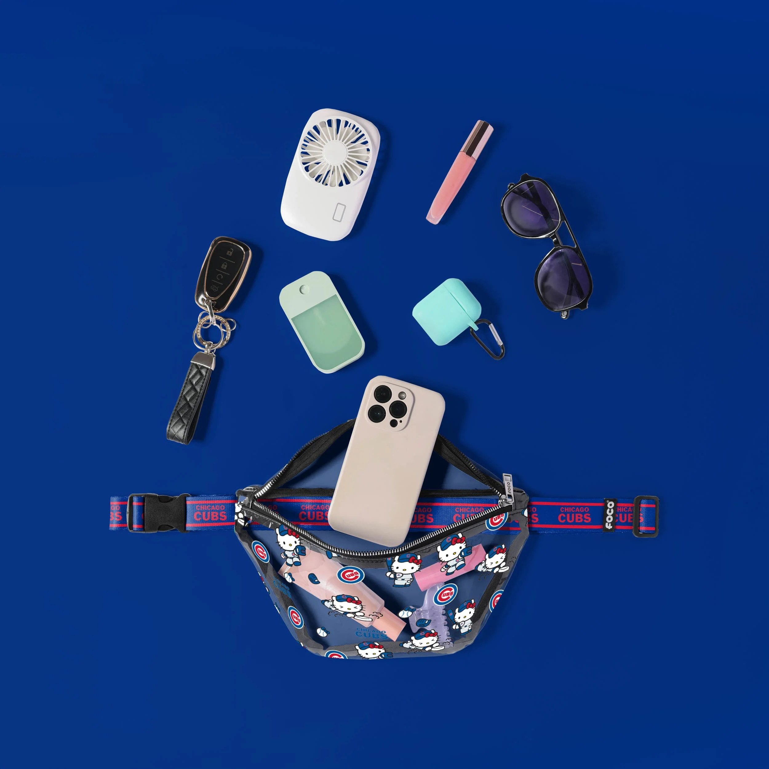 Chicago Cubs Hello Kitty® Clear Fanny Pack - Image 3