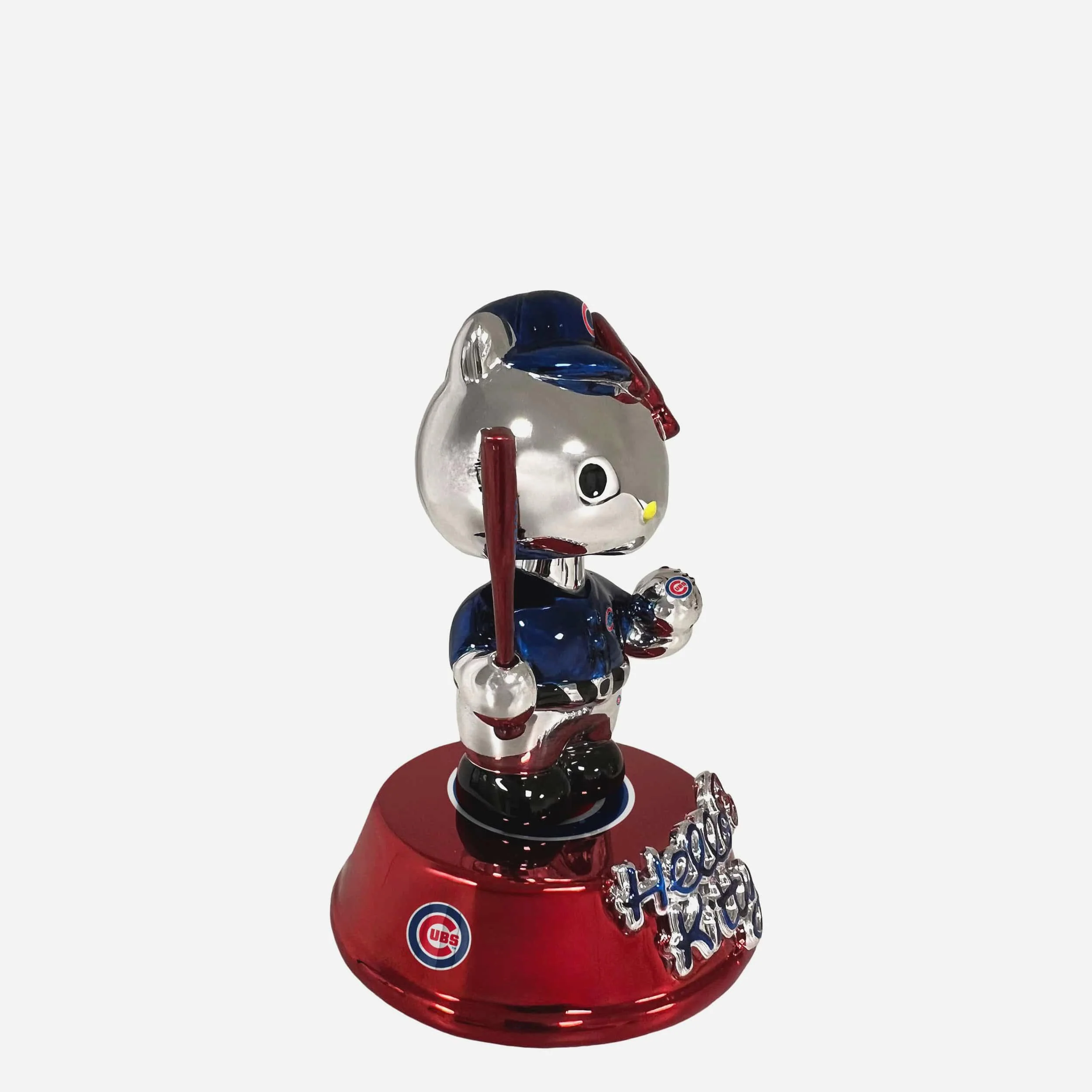 Chicago Cubs Hello Kitty® Electroplated Edition Mini Bobblehead - Image 4