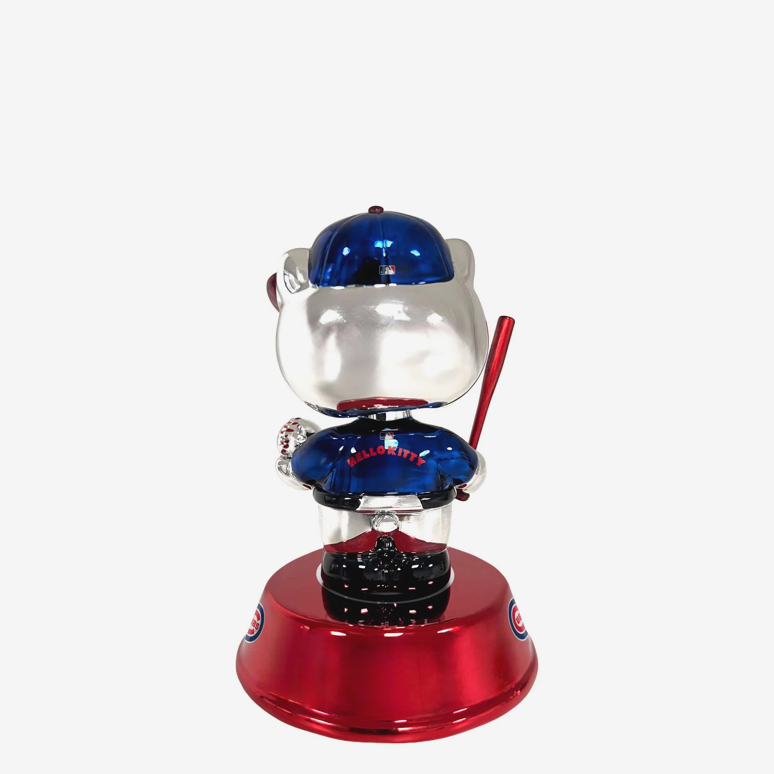 Chicago Cubs Hello Kitty® Electroplated Edition Mini Bobblehead - Image 5