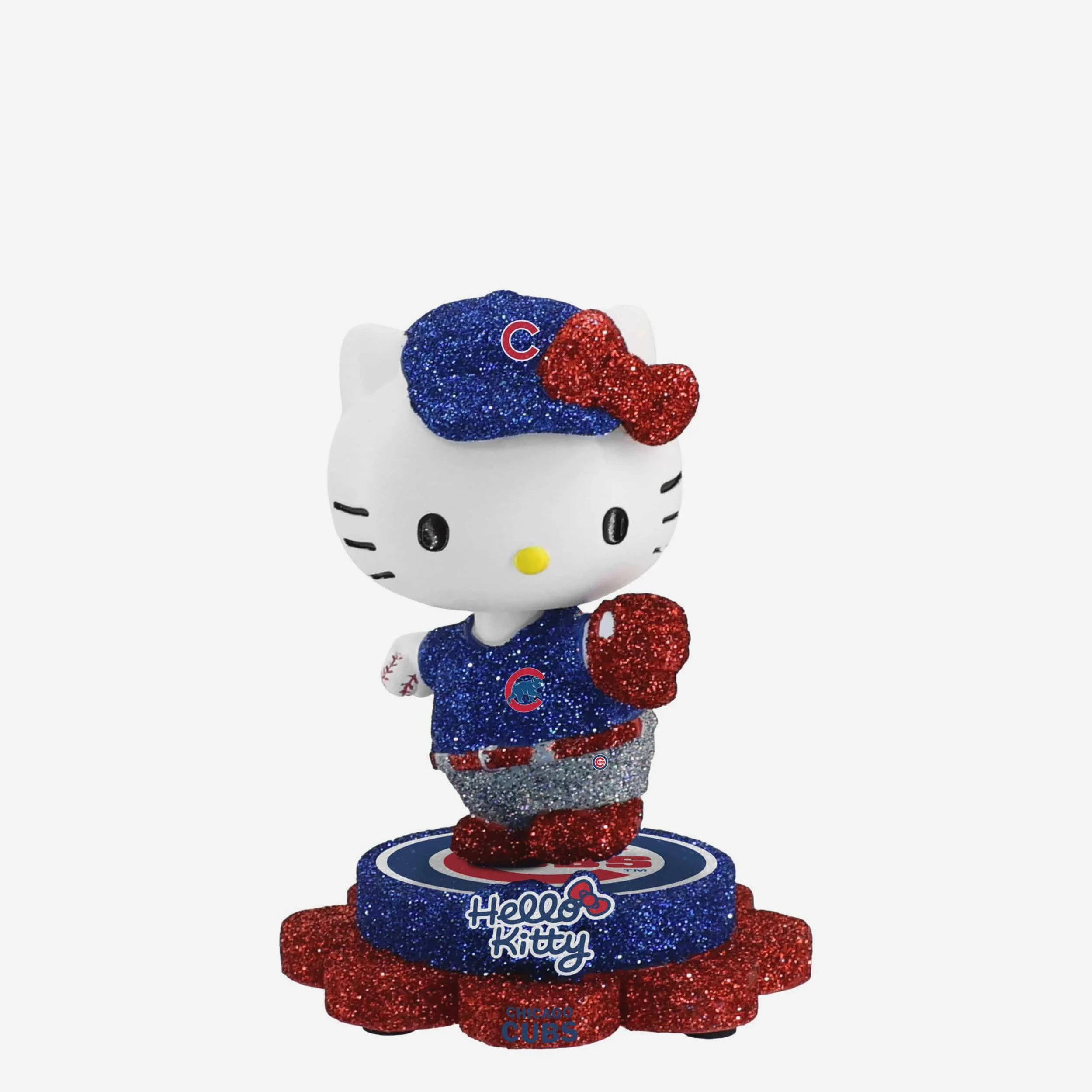 Chicago Cubs Hello Kitty® Glitter Mini Bobblehead