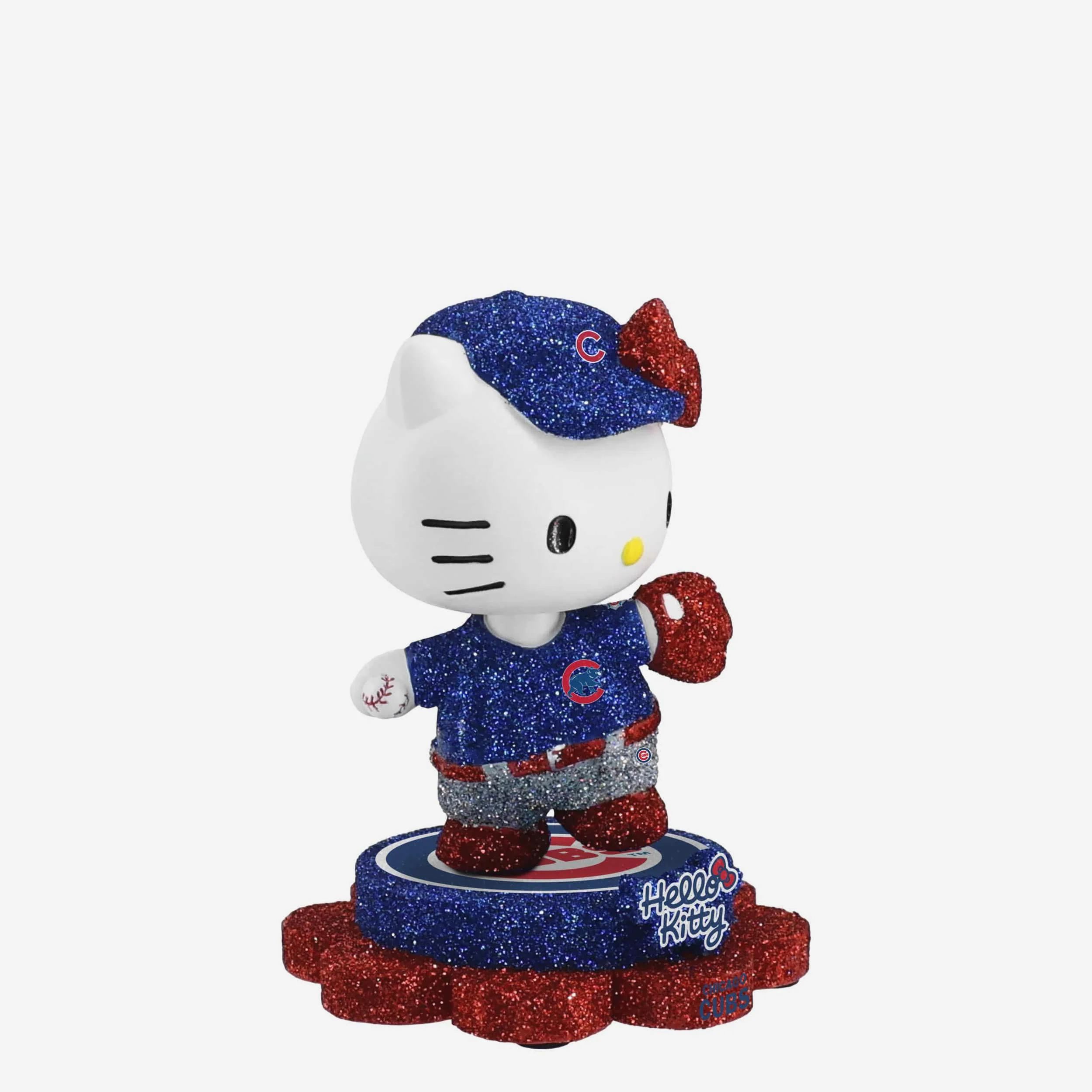 Chicago Cubs Hello Kitty® Glitter Mini Bobblehead - Image 4