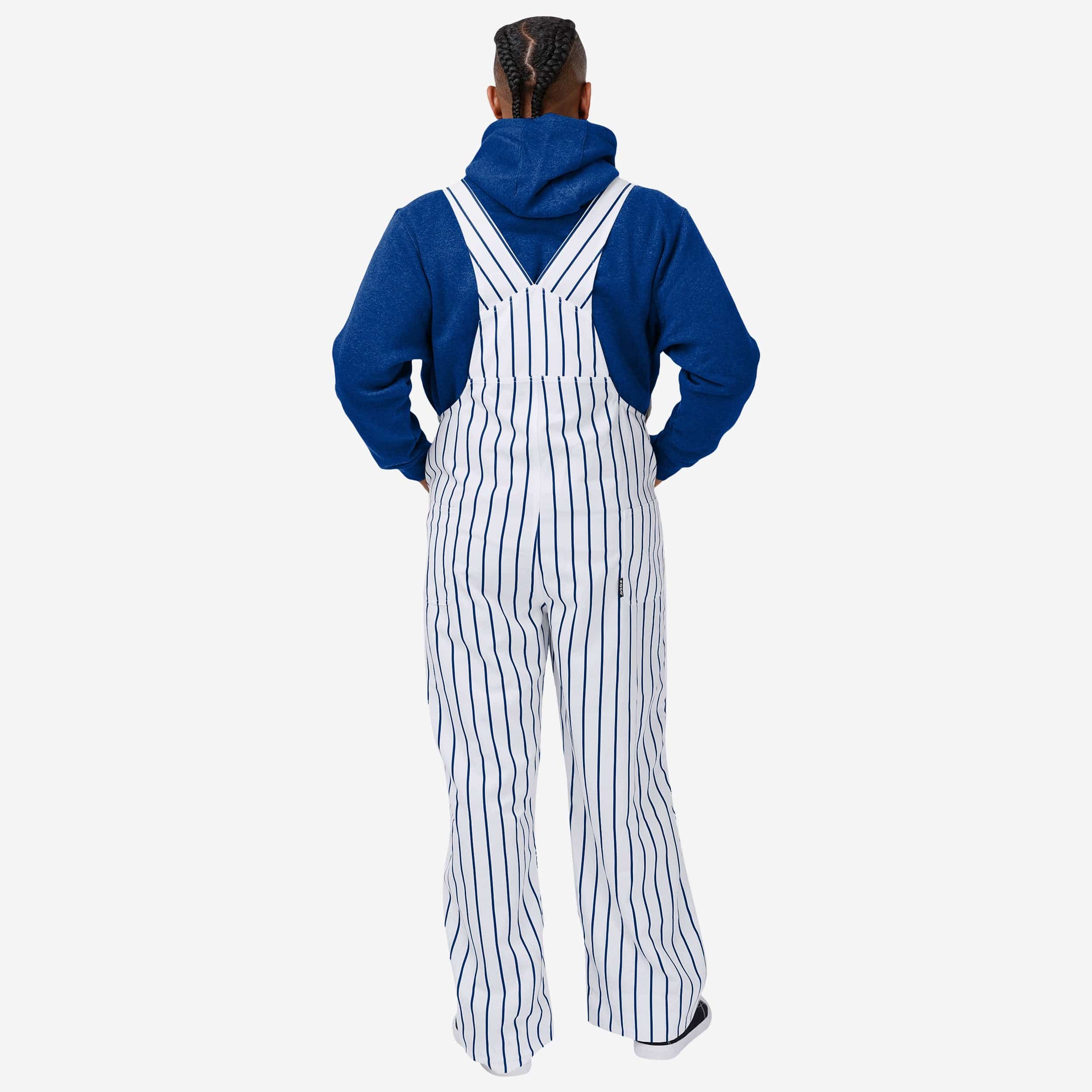 Chicago Cubs Mens Pinstripe Bib Overalls - Image 2
