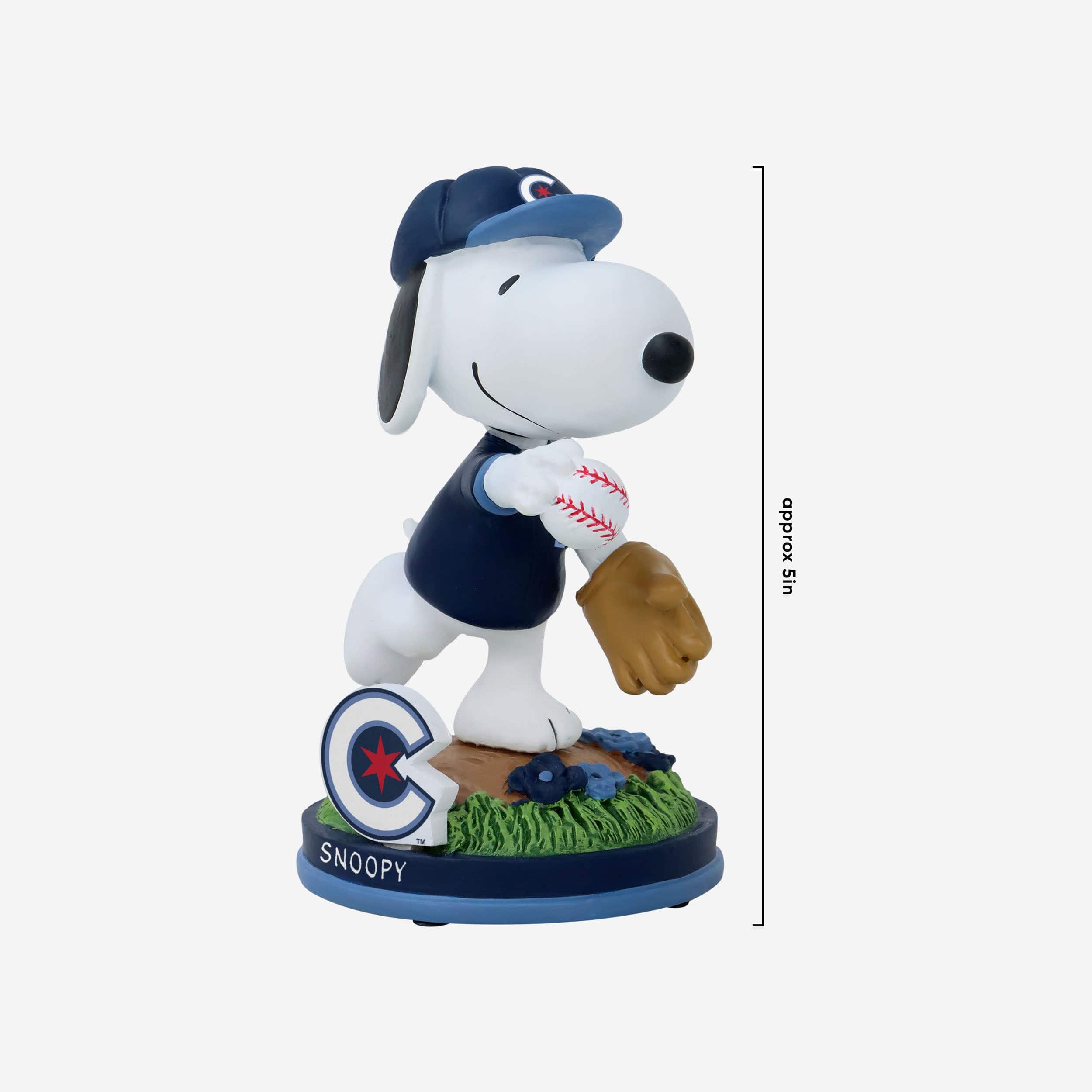Chicago Cubs Snoopy Peanuts City Connect Bobblehead - Image 4