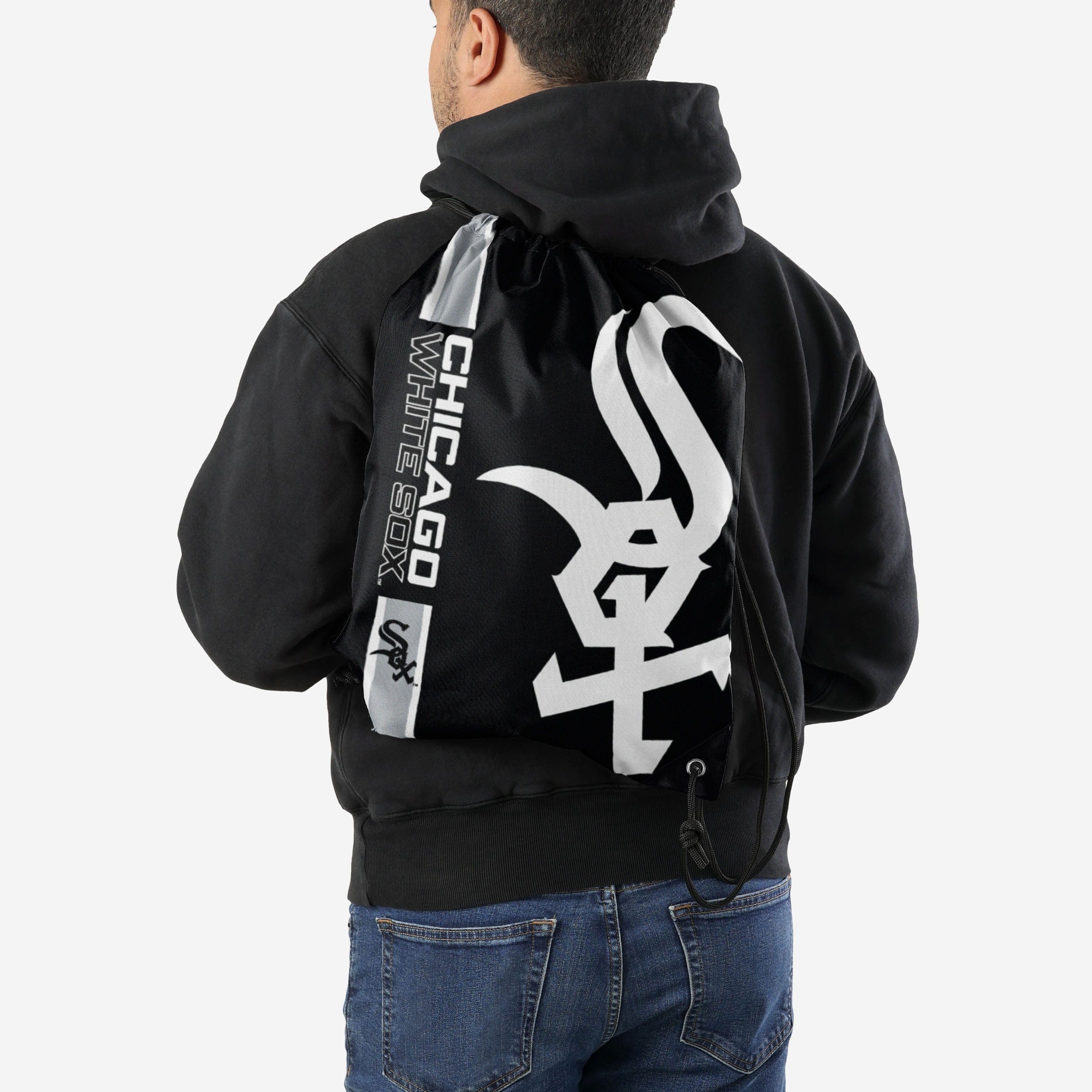 Chicago White Sox Big Logo Drawstring Backpack - Image 2
