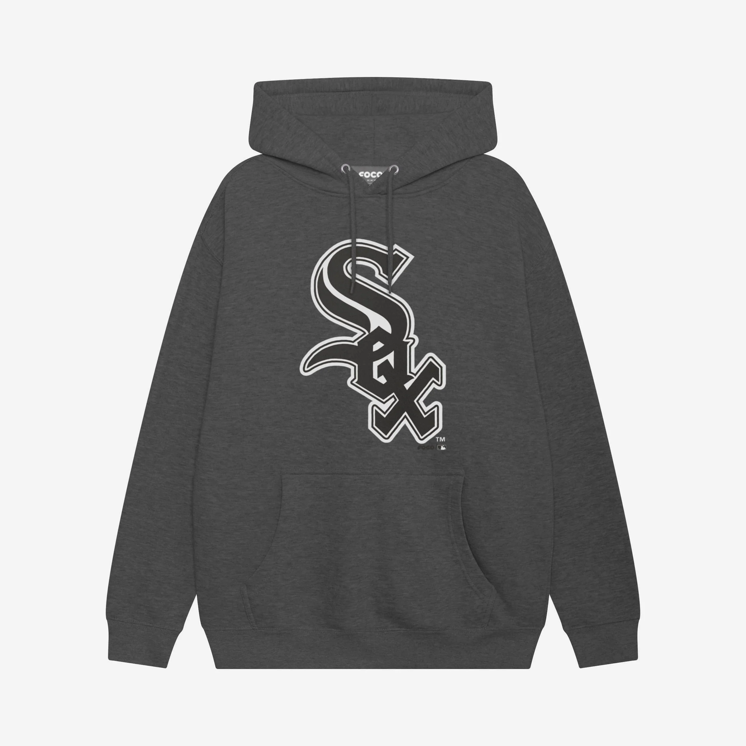 Chicago White Sox Black & White Primary Logo Hoodie