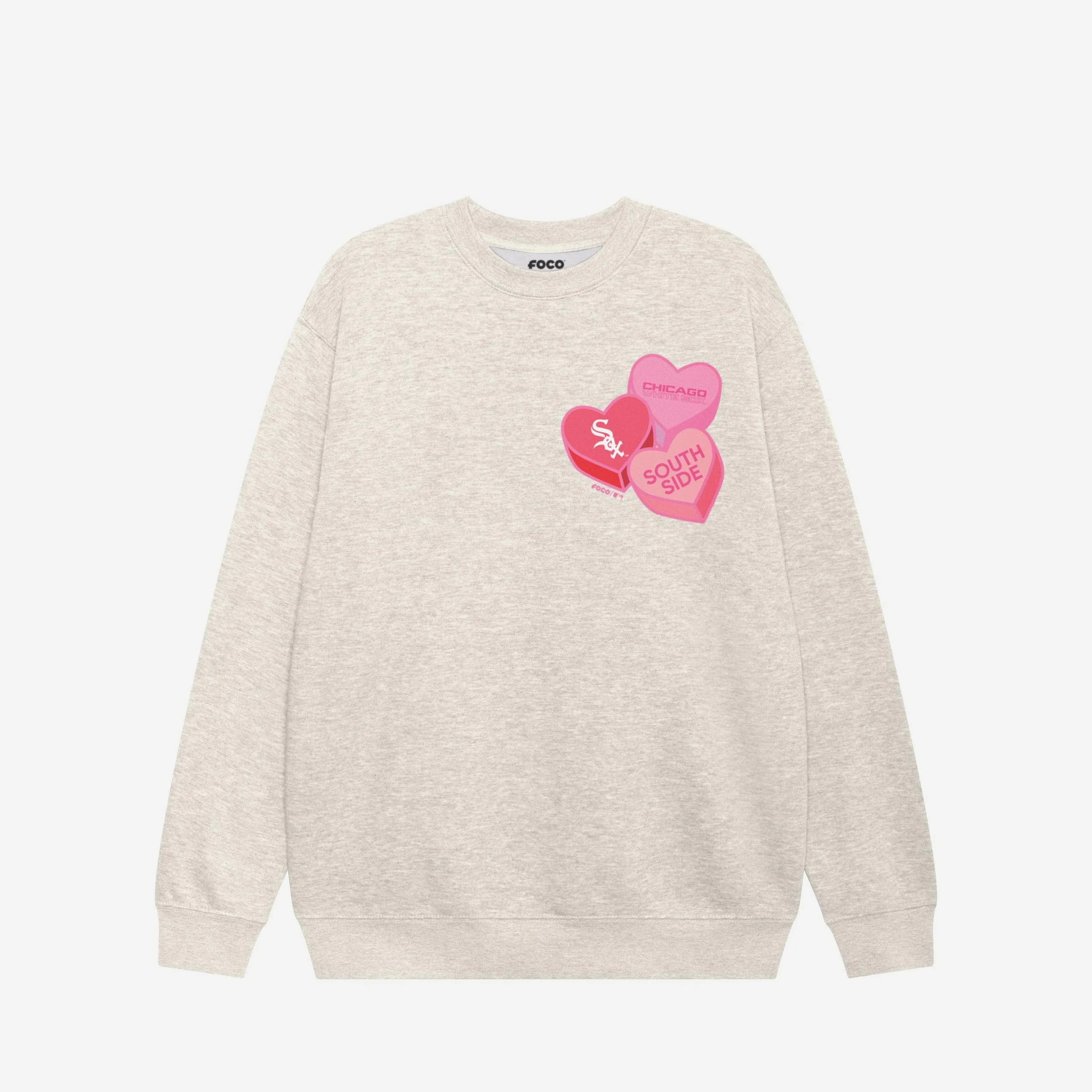 Chicago White Sox Candy Heart Crew Neck Sweatshirt