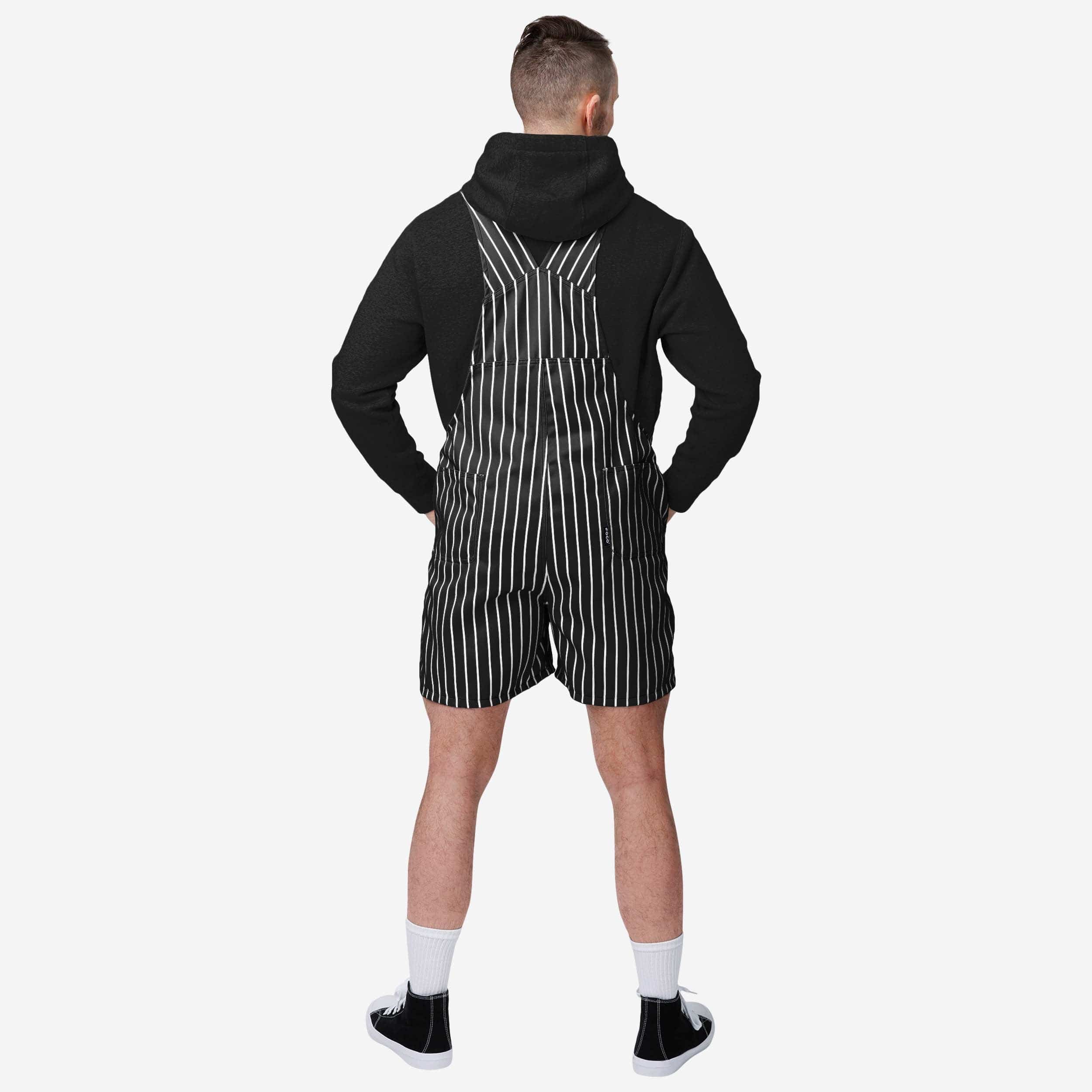 Chicago White Sox Mens Pinstripe Bib Shortalls - Image 2