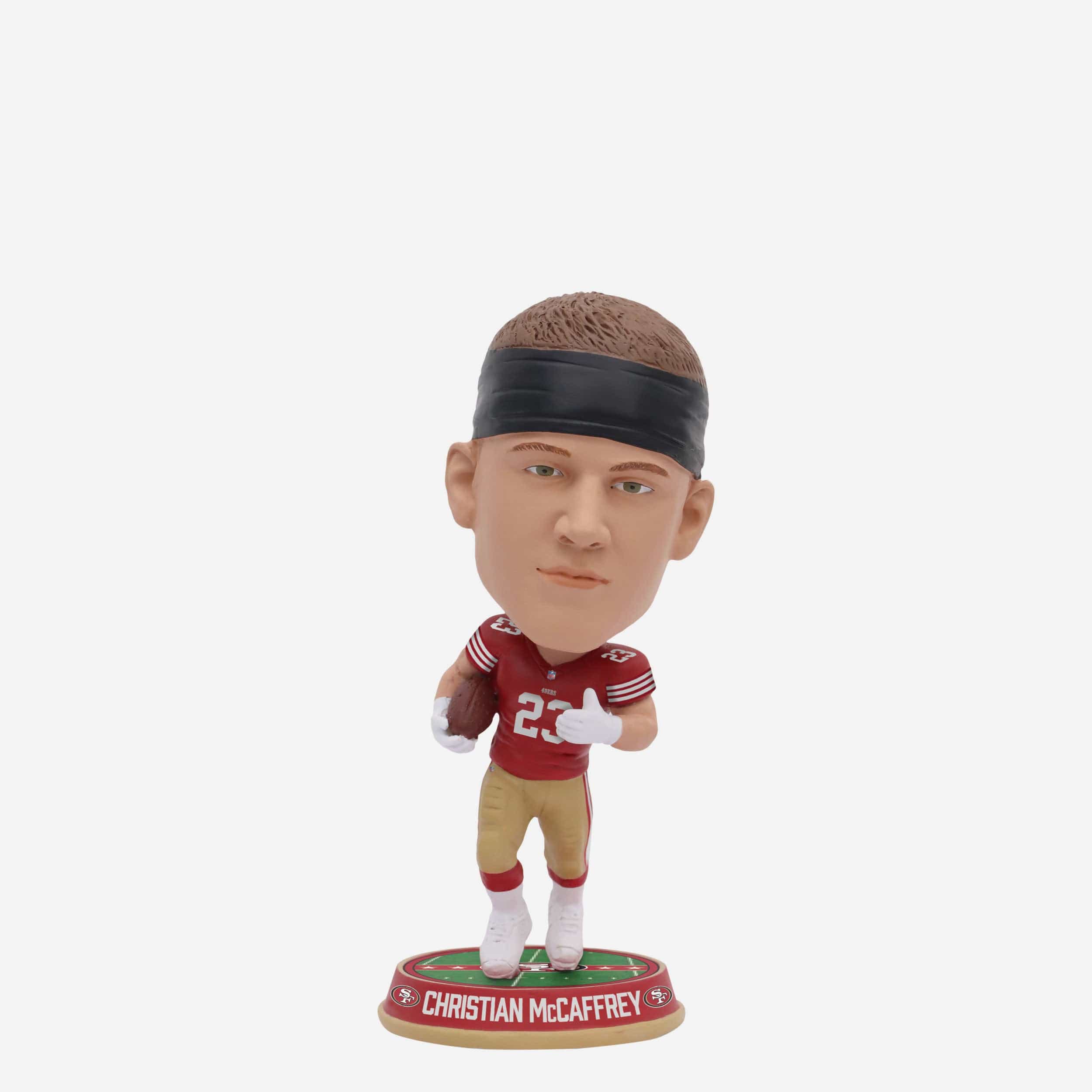 Christian McCaffrey San Francisco 49ers Field Stripe Mini Bighead Bobblehead