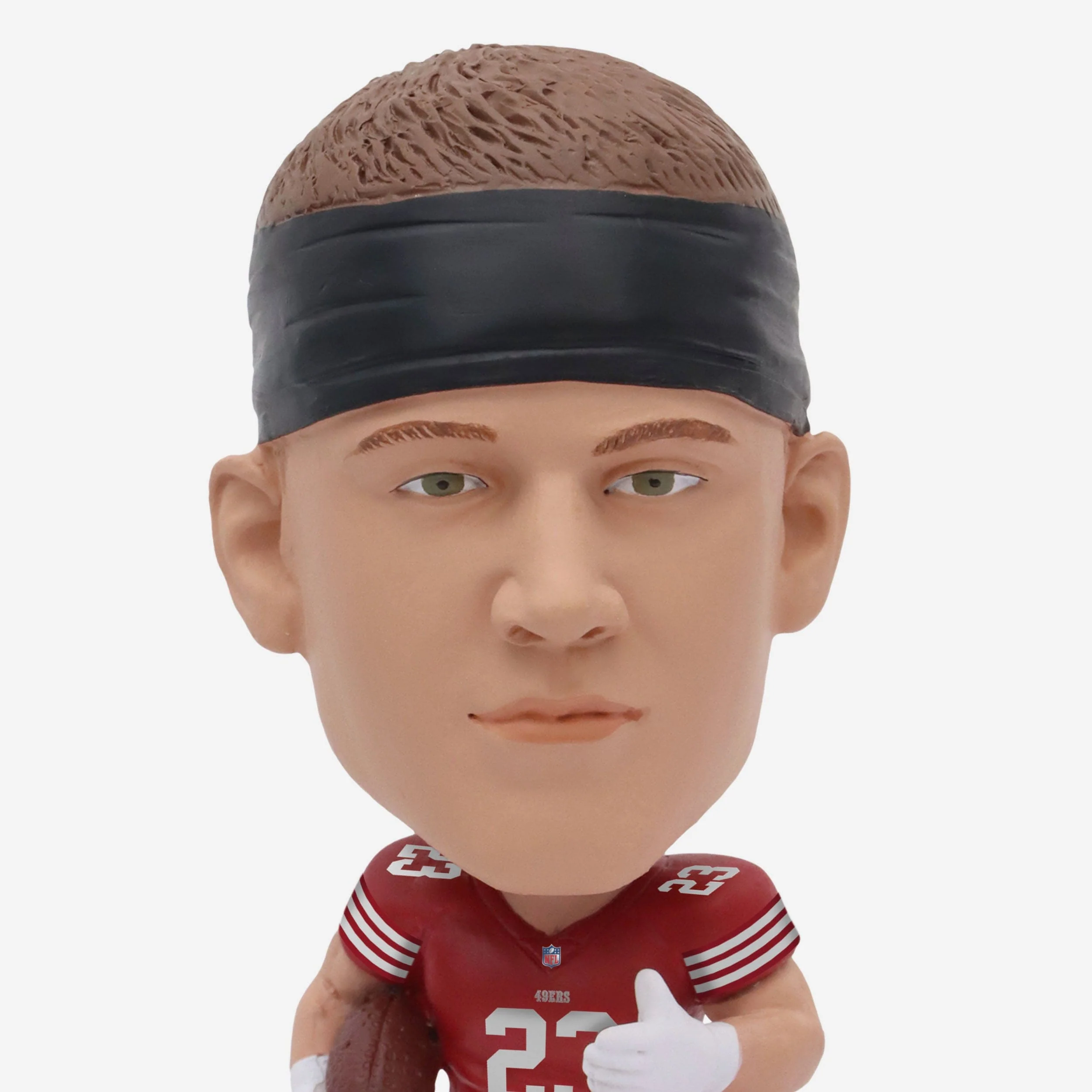 Christian McCaffrey San Francisco 49ers Field Stripe Mini Bighead Bobblehead - Image 2
