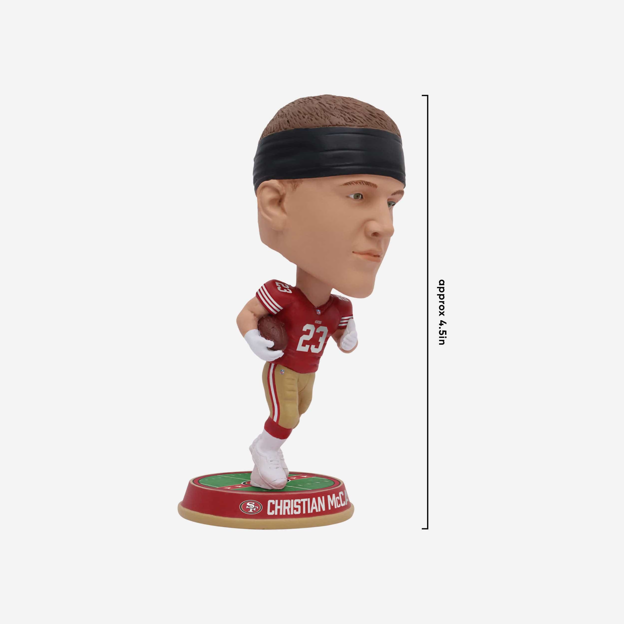 Christian McCaffrey San Francisco 49ers Field Stripe Mini Bighead Bobblehead - Image 4