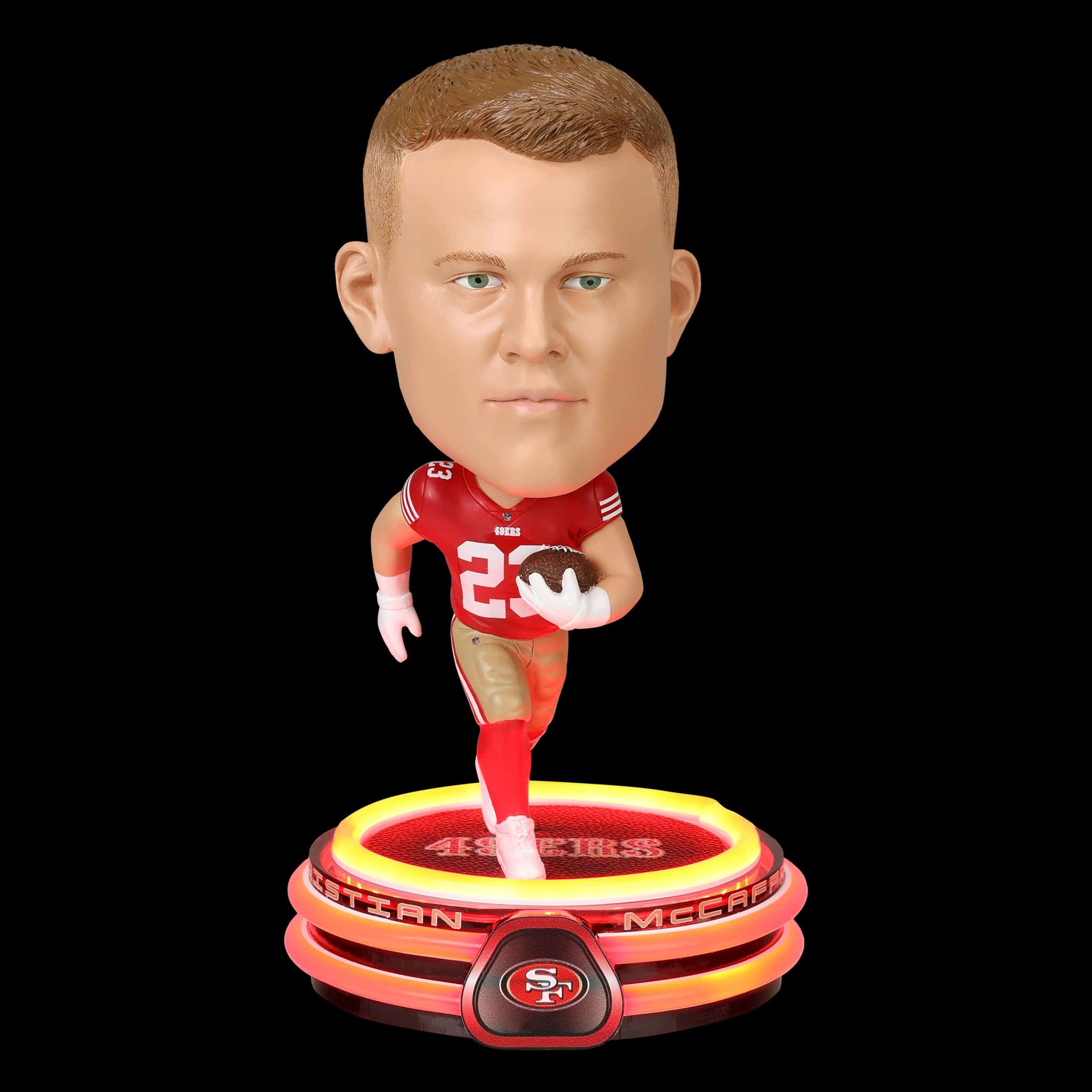 Christian McCaffrey San Francisco 49ers LED Neon Bighead Bobblehead - Image 2