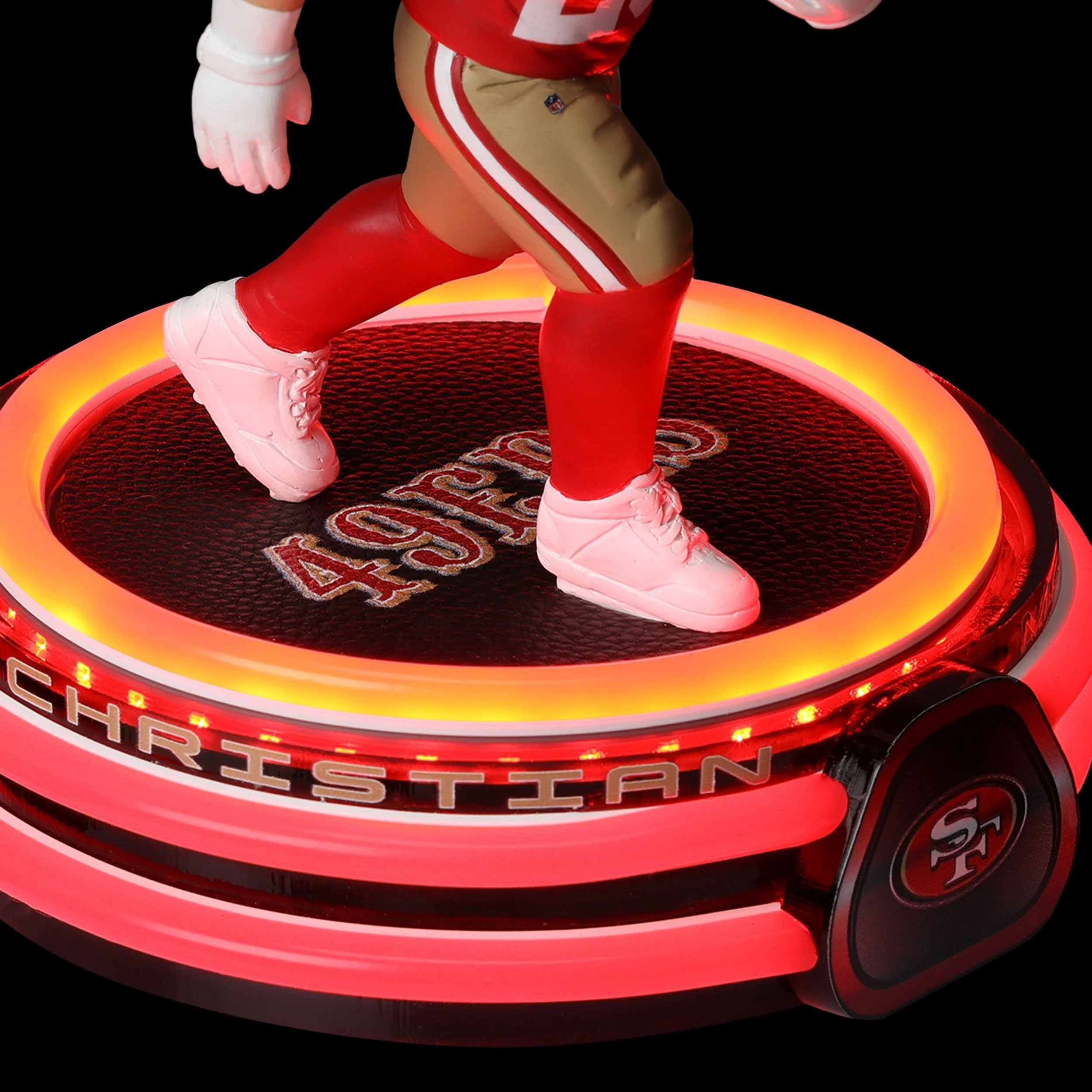 Christian McCaffrey San Francisco 49ers LED Neon Bighead Bobblehead - Image 4