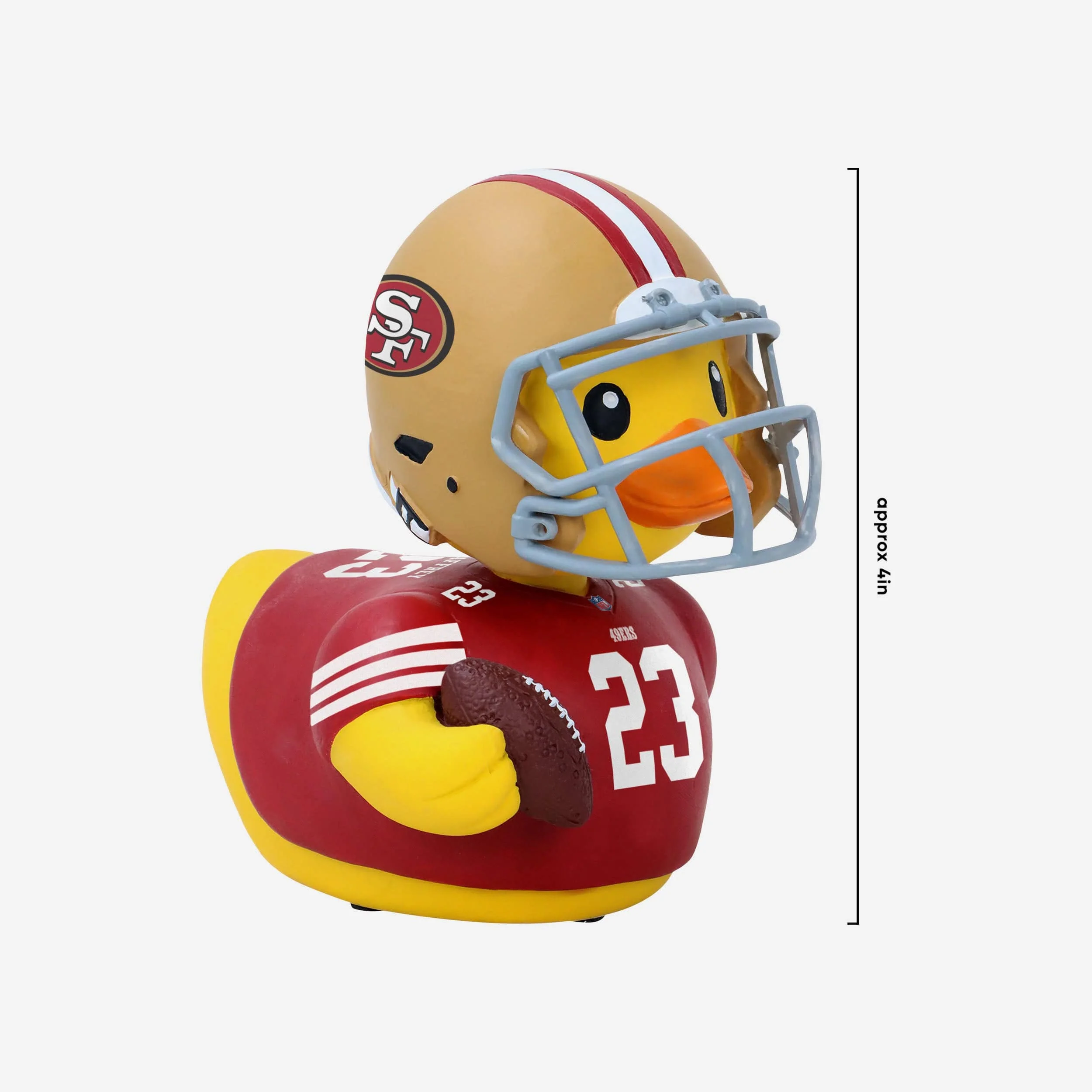 Christian McCaffrey San Francisco 49ers Player Bobble Duck Mini Bobblehead - Image 4