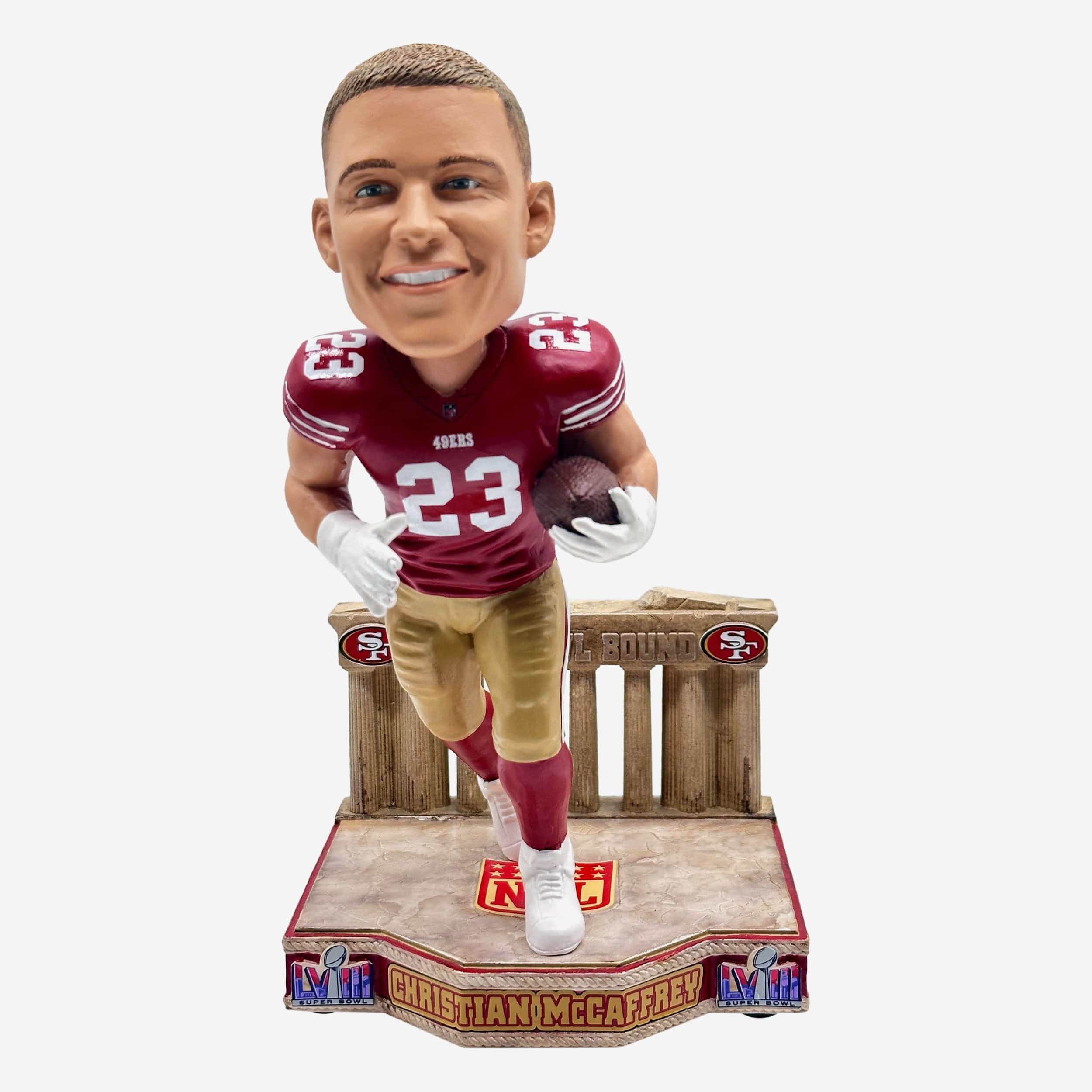 Christian McCaffrey San Francisco 49ers Super Bowl LVIII Bound Bobblehead