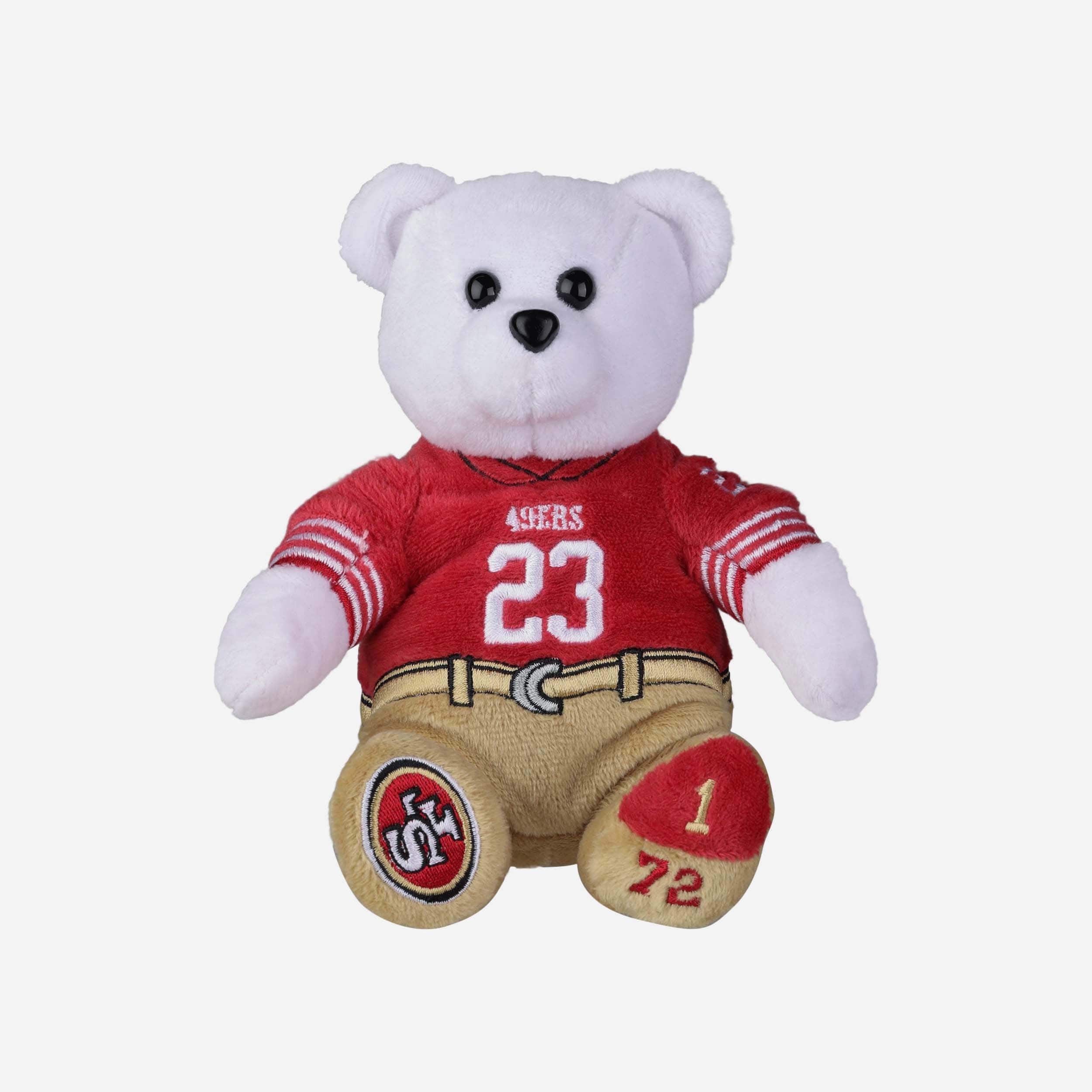Christian McCaffrey San Francisco 49ers Team Beans Embroidered Player Bear - Image 4
