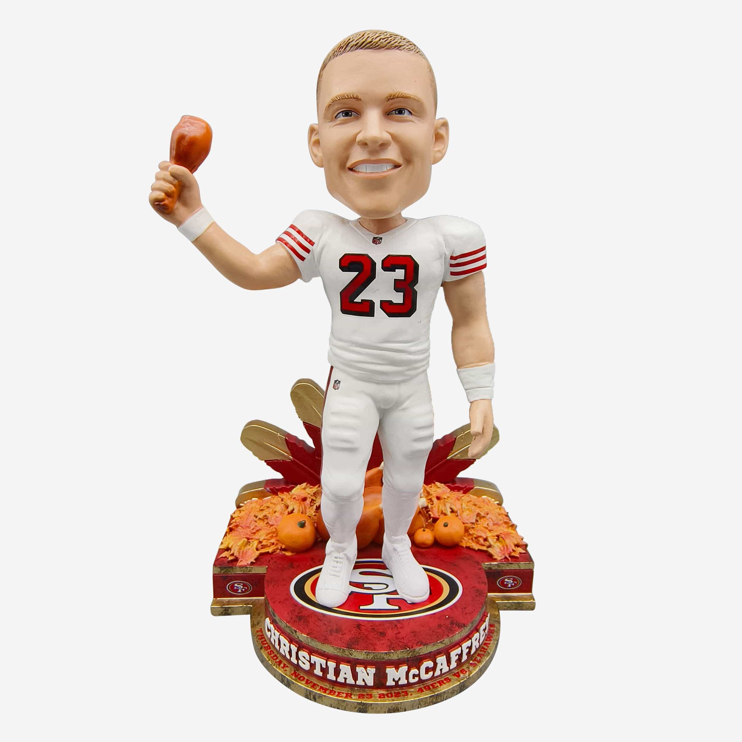 Christian McCaffrey San Francisco 49ers Thanksgiving Feast Bobblehead