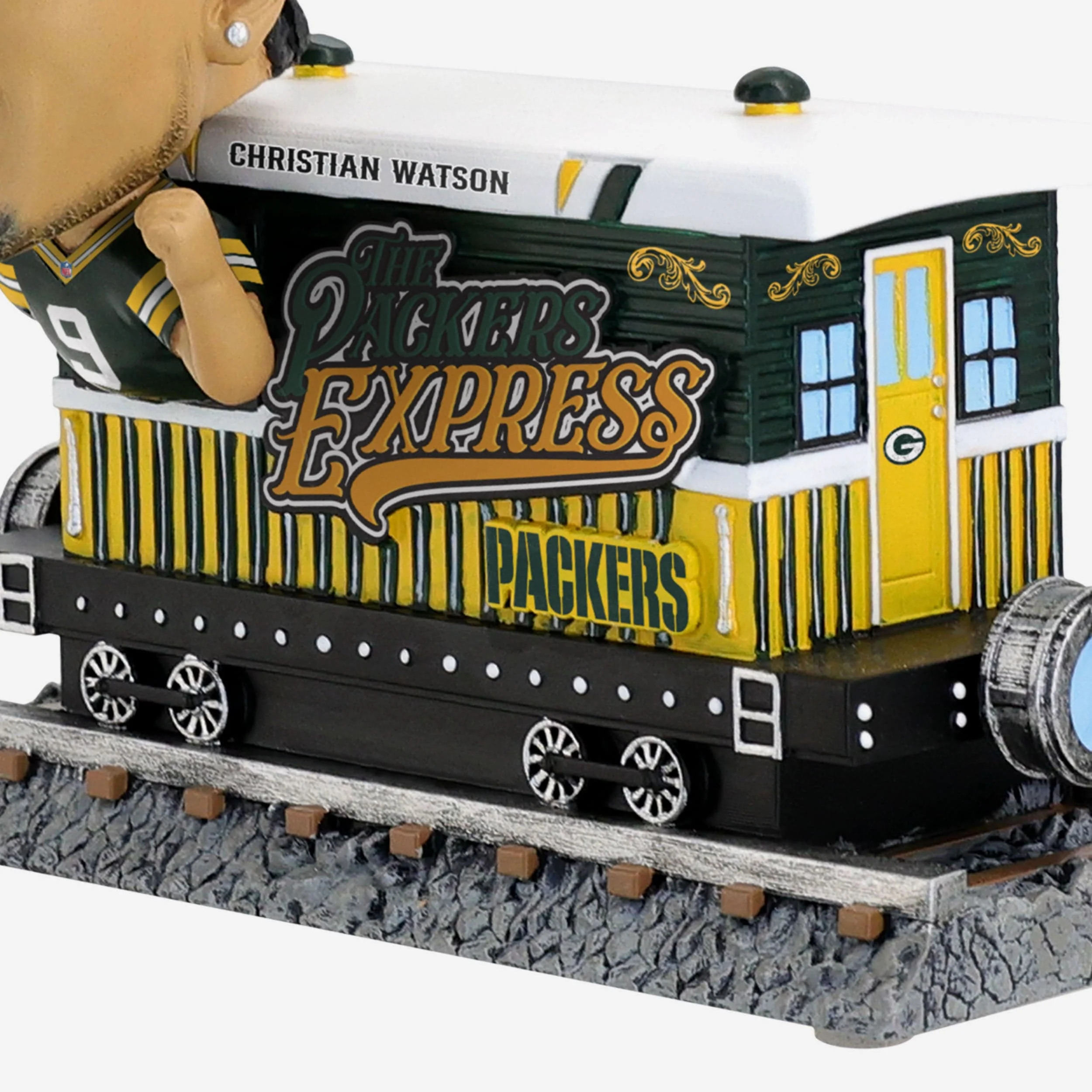Christian Watson Green Bay Packers Express Train Bobblehead - Image 3