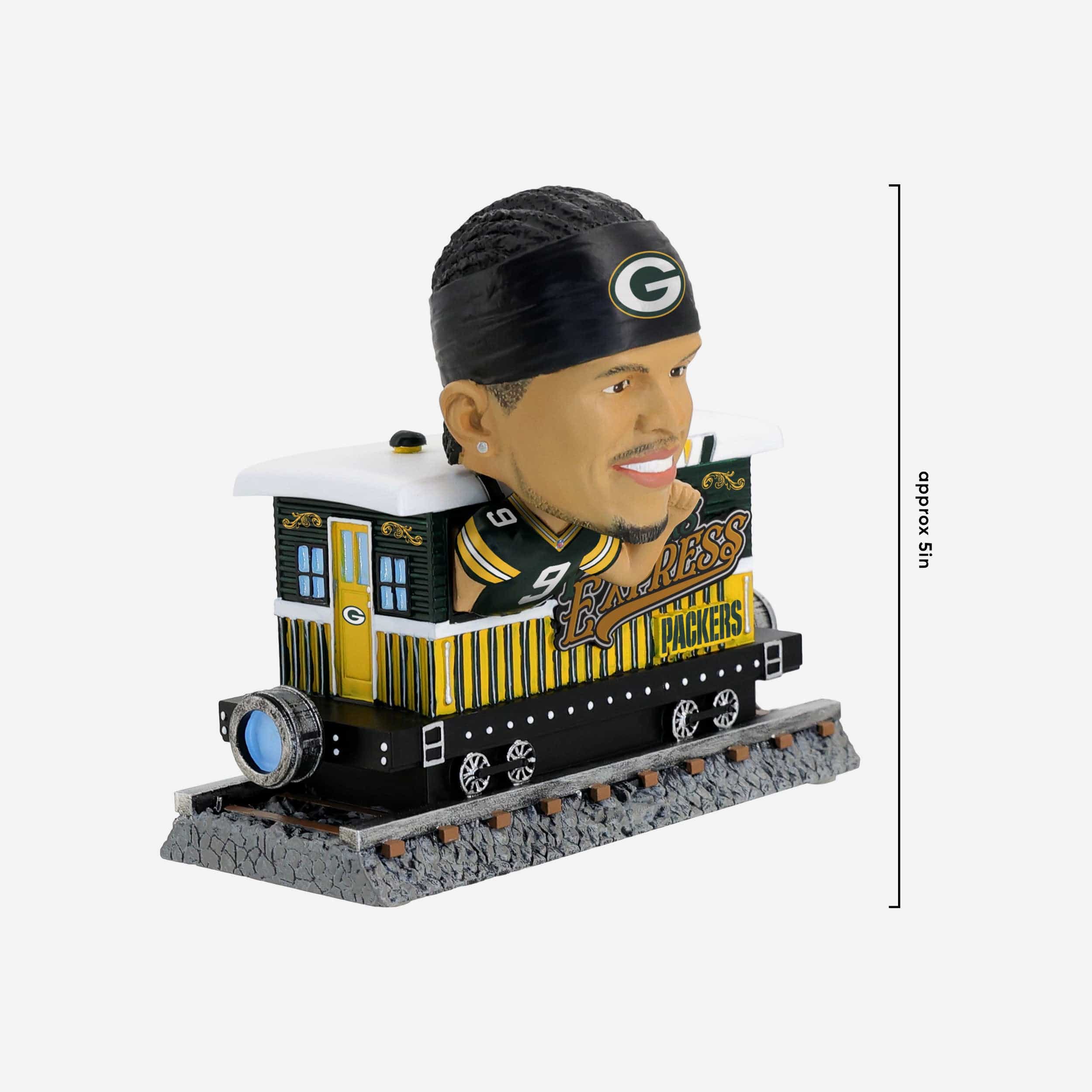 Christian Watson Green Bay Packers Express Train Bobblehead - Image 4