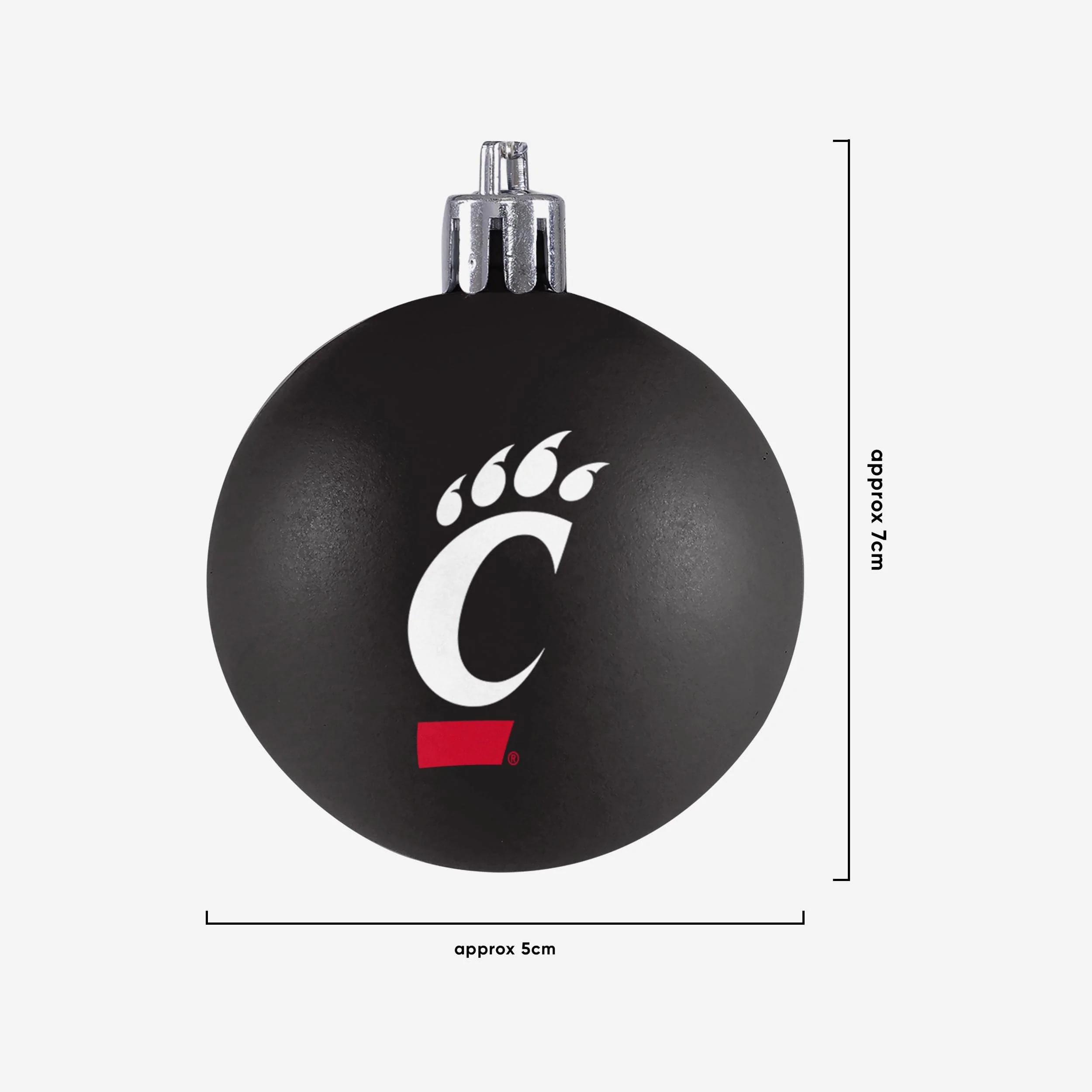 Cincinnati Bearcats 12 Pack Plastic Ball Ornament Set - Image 3