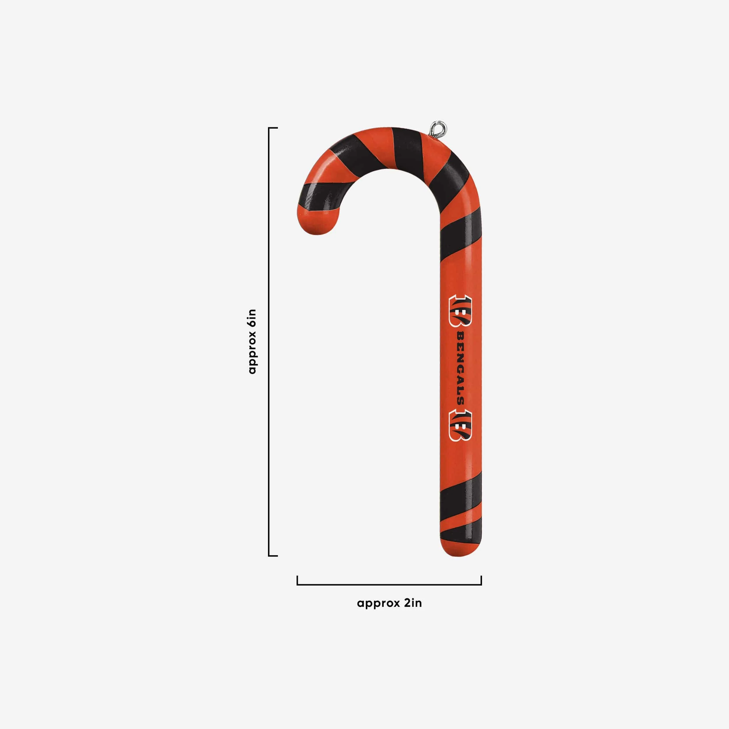 Cincinnati Bengals 12 Pack Candy Cane Ornament Set - Image 2
