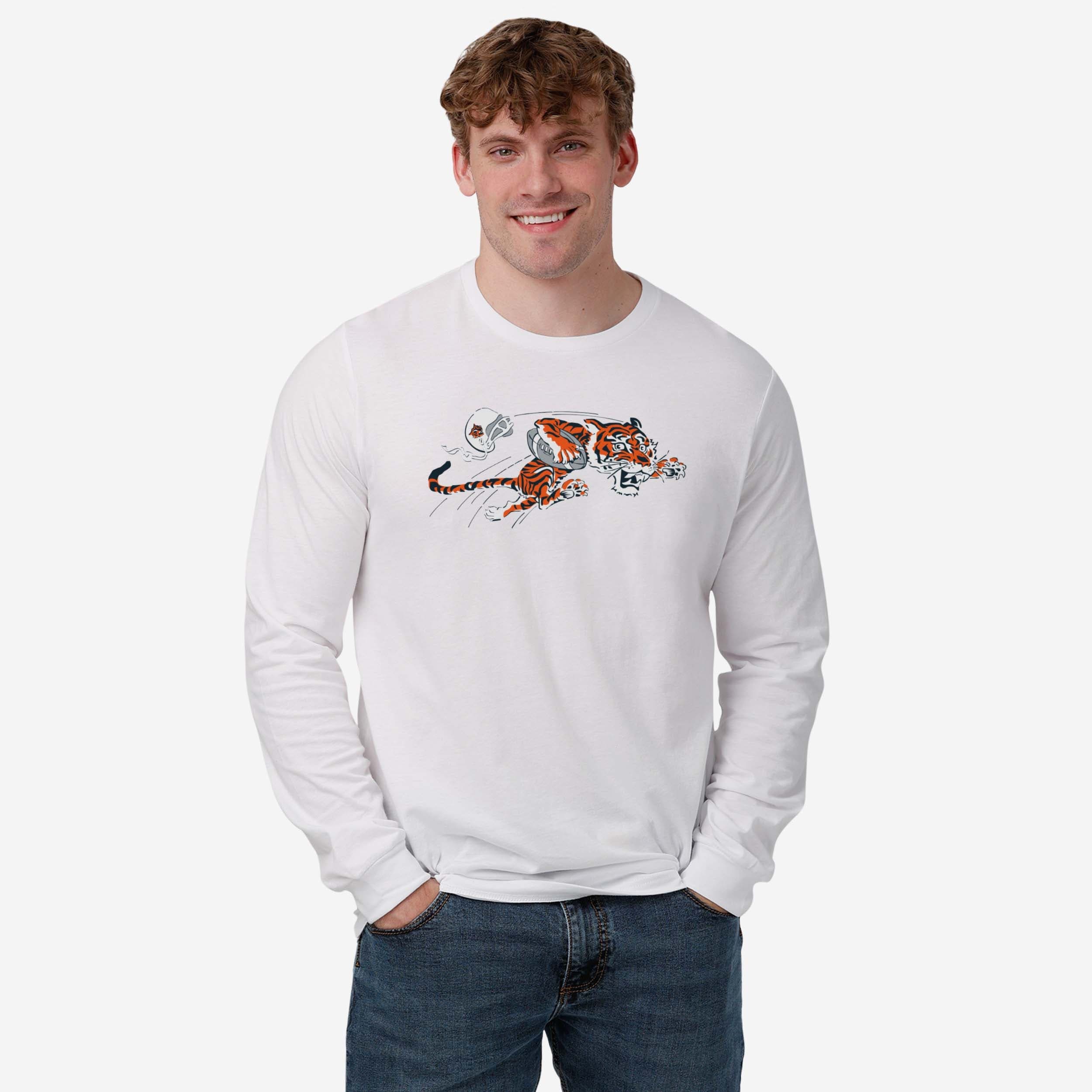 Cincinnati Bengals 1968 Retro Logo Long Sleeve T-Shirt - Image 10
