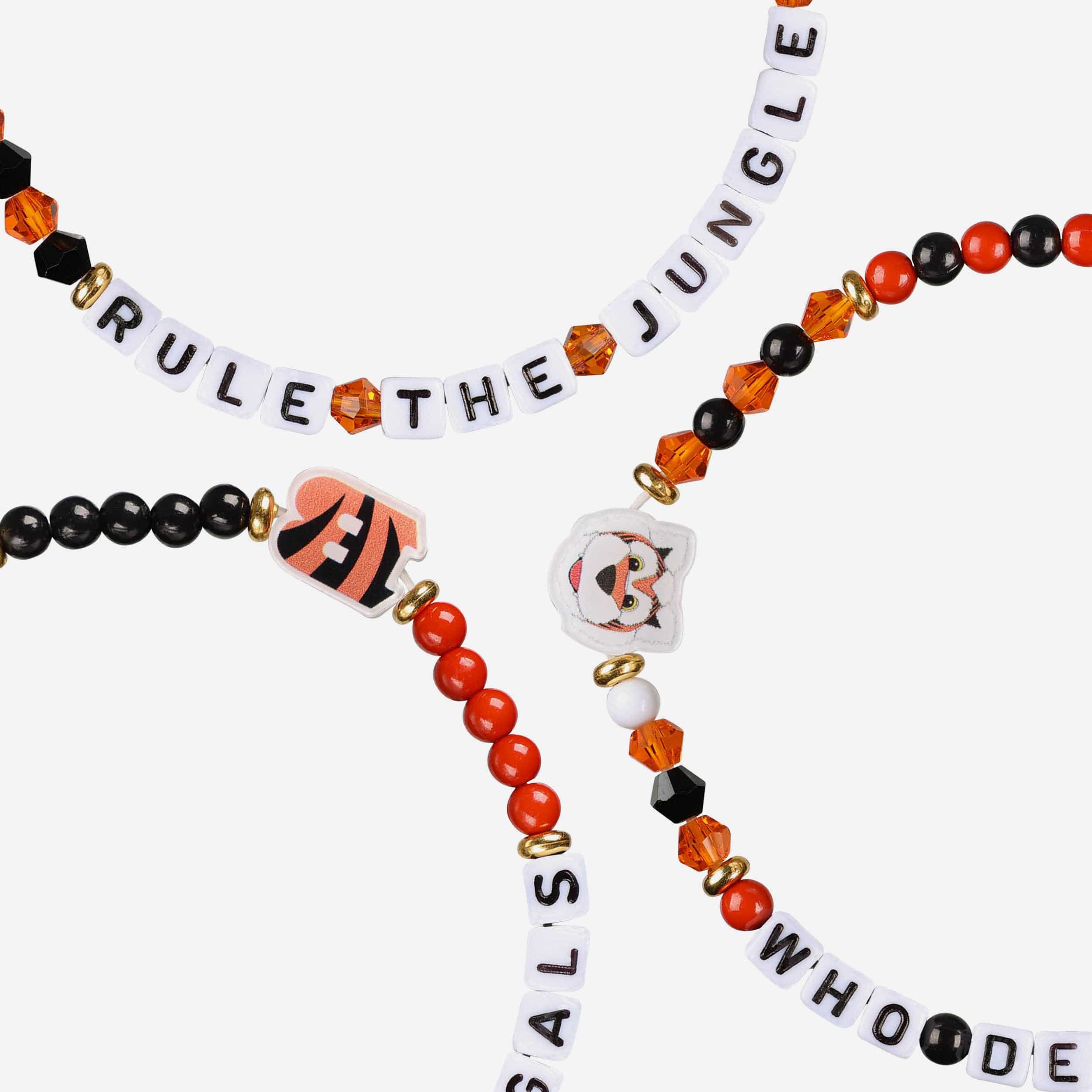 Cincinnati Bengals 3 Pack Friendship Bracelet - Image 2