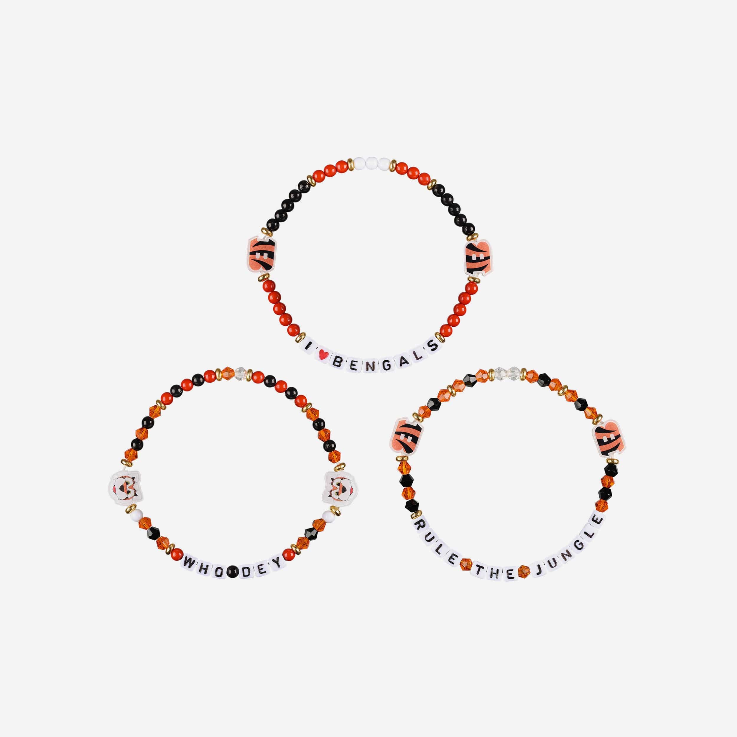 Cincinnati Bengals 3 Pack Friendship Bracelet - Image 3