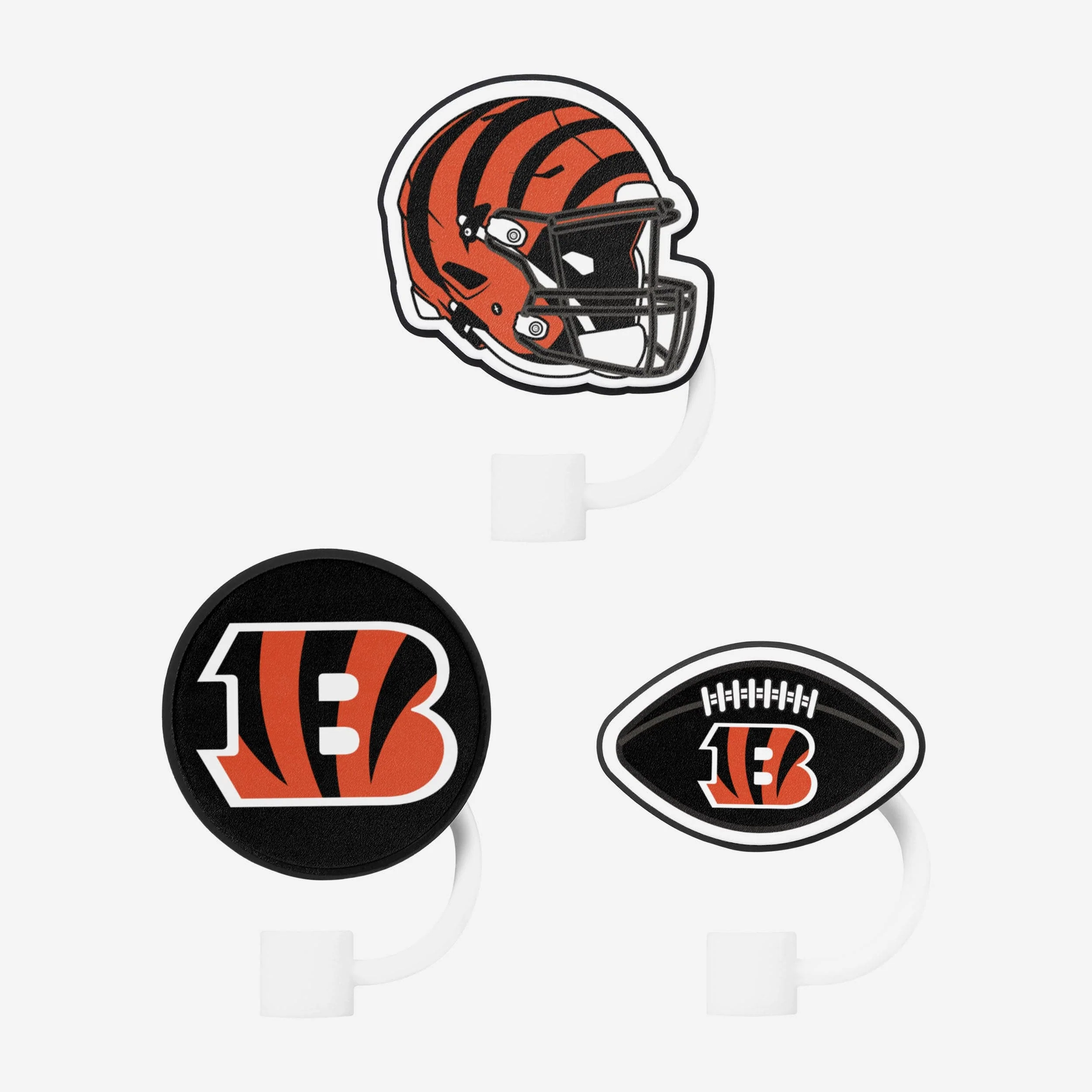 Cincinnati Bengals 3 Pack Primary Logo Straw Toppers