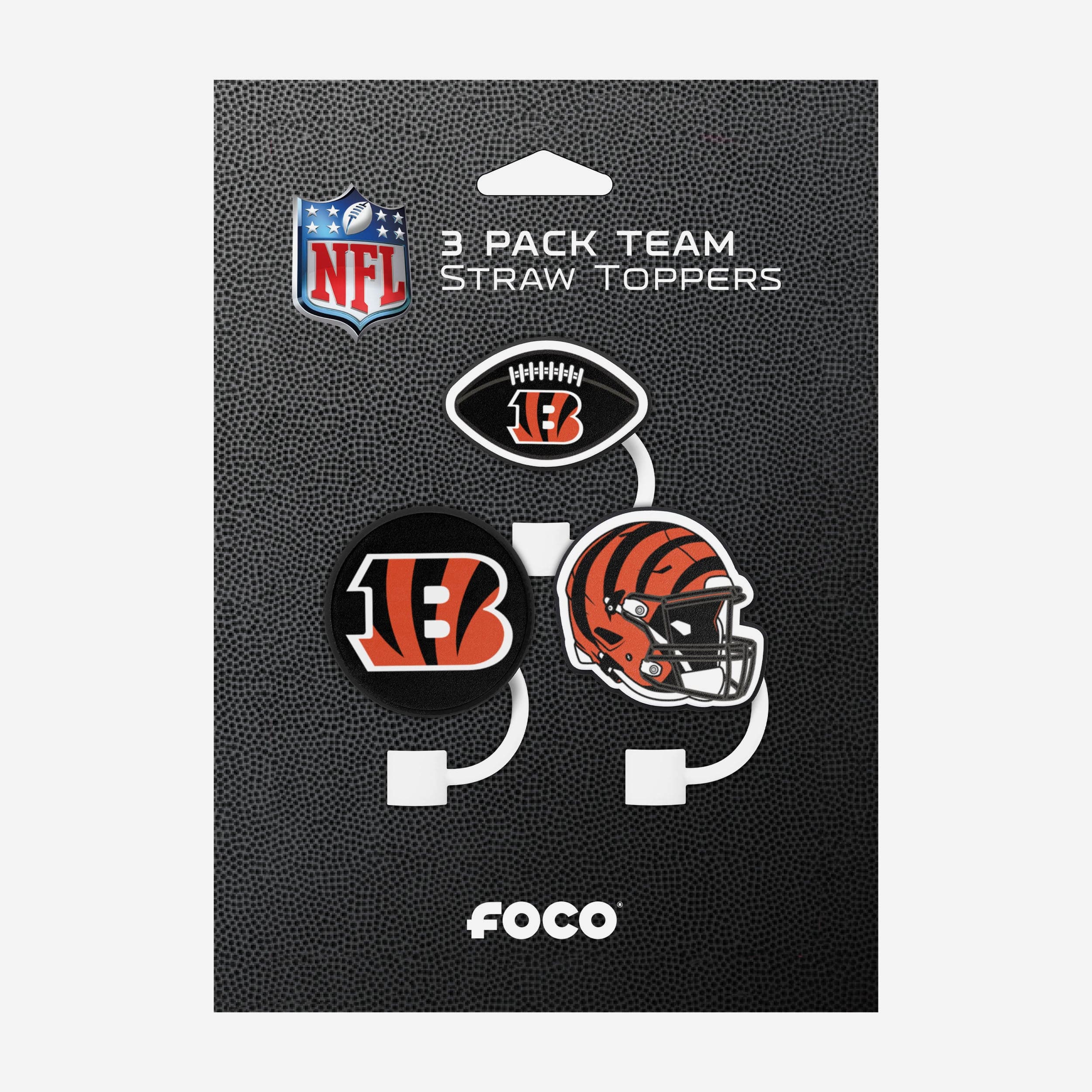 Cincinnati Bengals 3 Pack Primary Logo Straw Toppers - Image 6