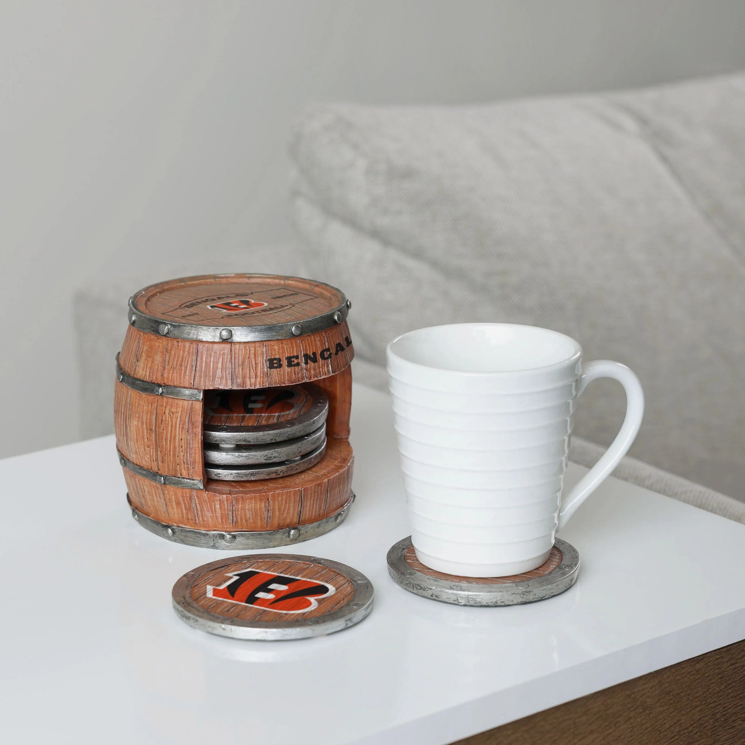 Cincinnati Bengals 5 Pack Barrel Coaster Set - Image 2