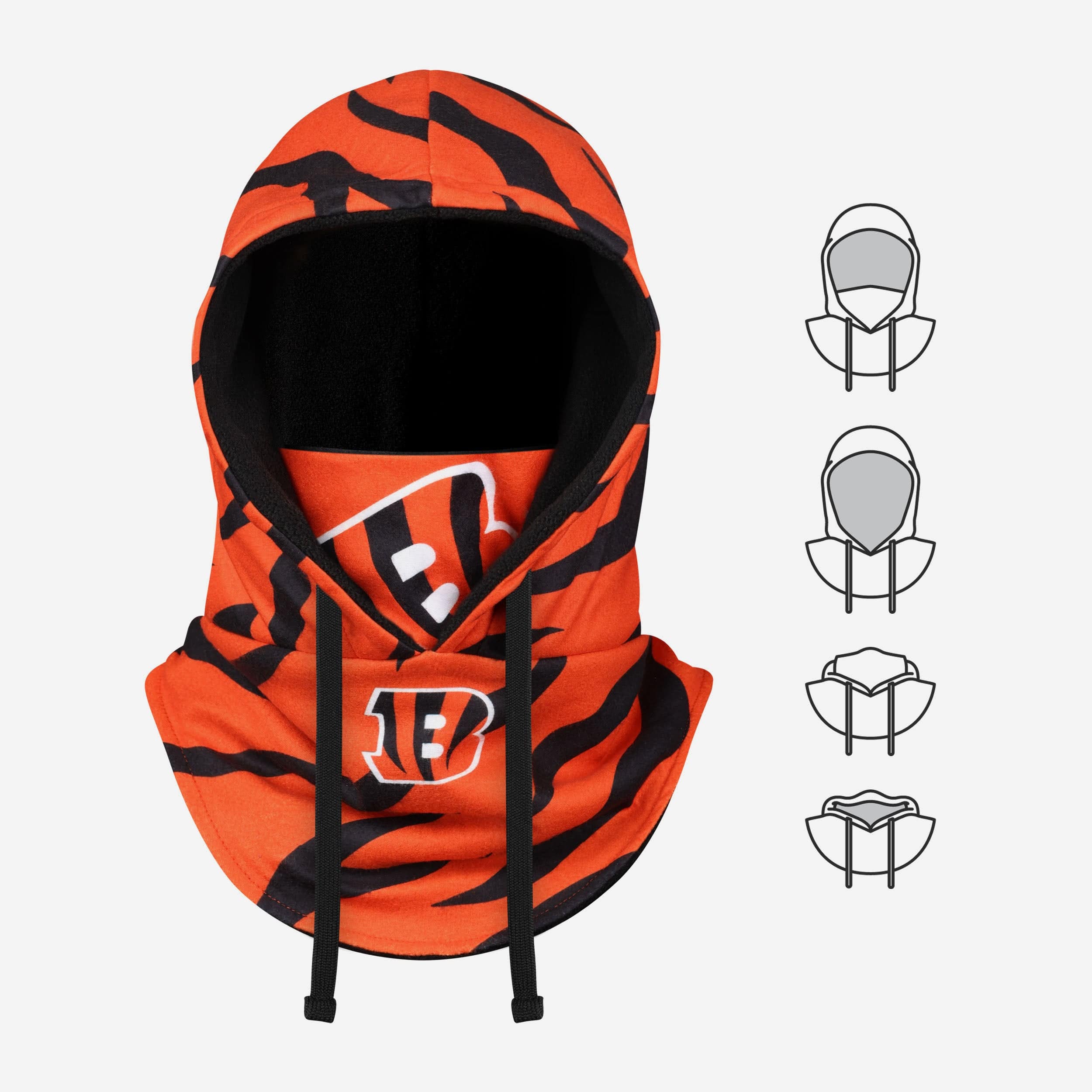 Cincinnati Bengals Alternate Team Color Drawstring Hooded Gaiter - Image 5