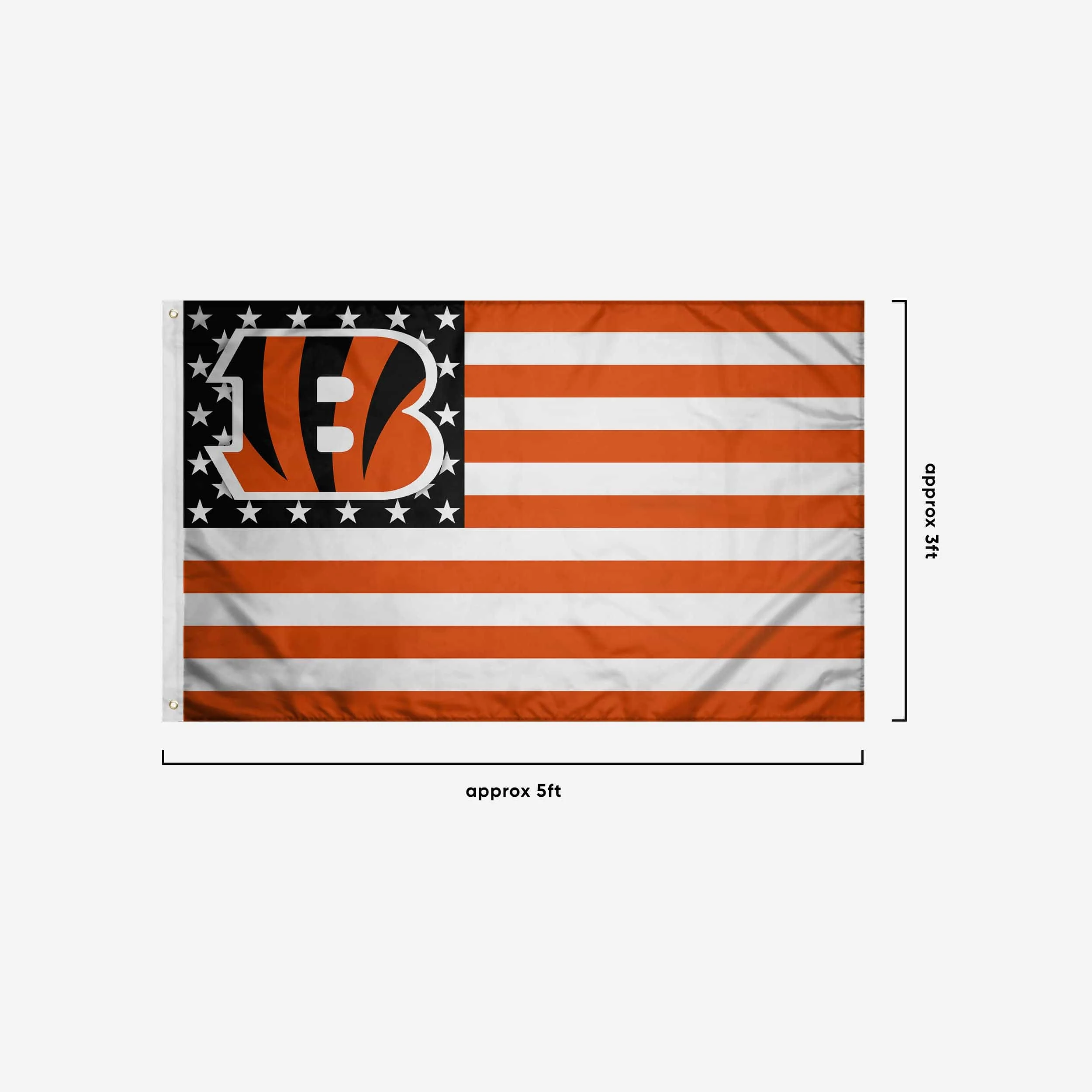 Cincinnati Bengals American Stars Horizontal Flag - Image 3