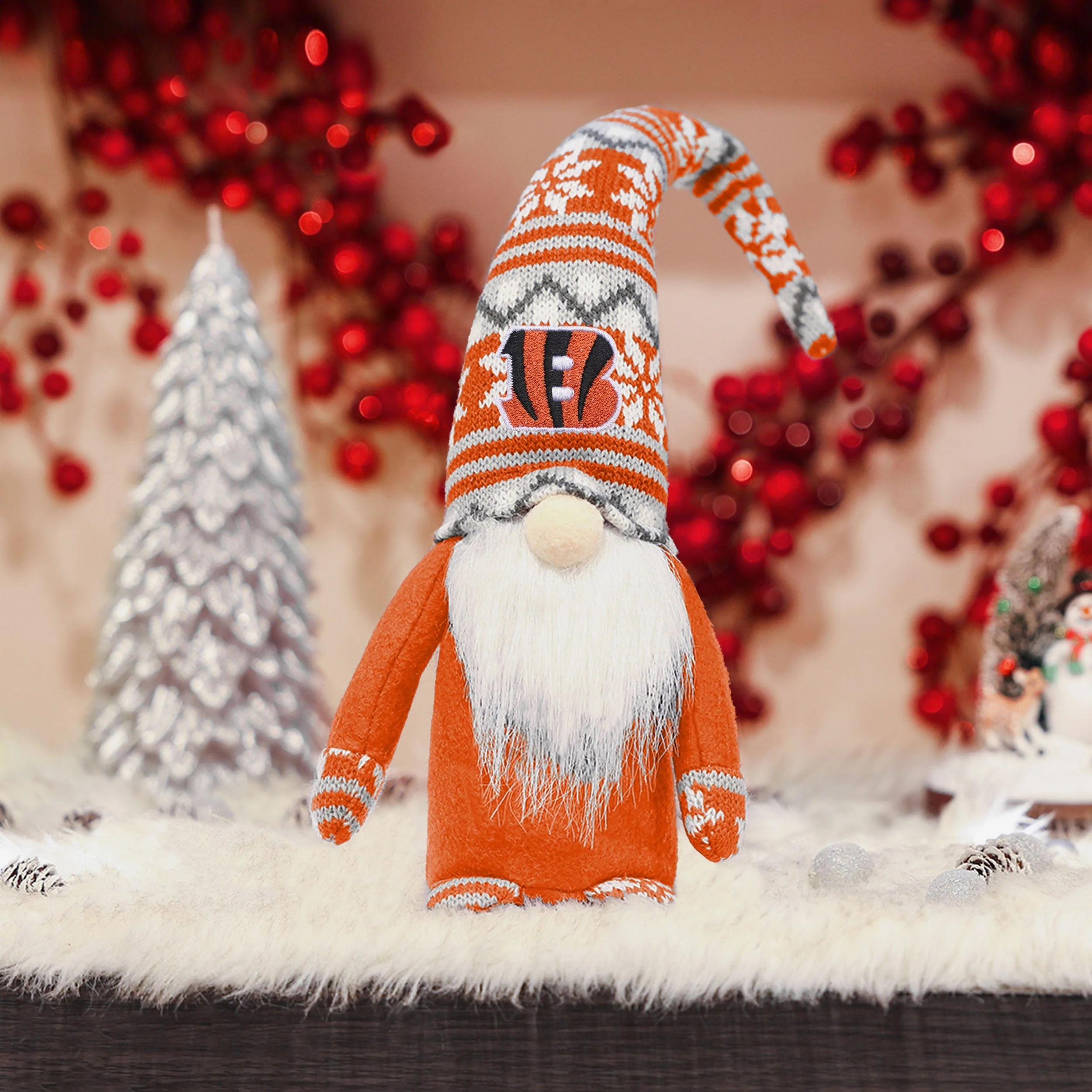 Cincinnati Bengals Bent Hat Plush Gnome - Image 2