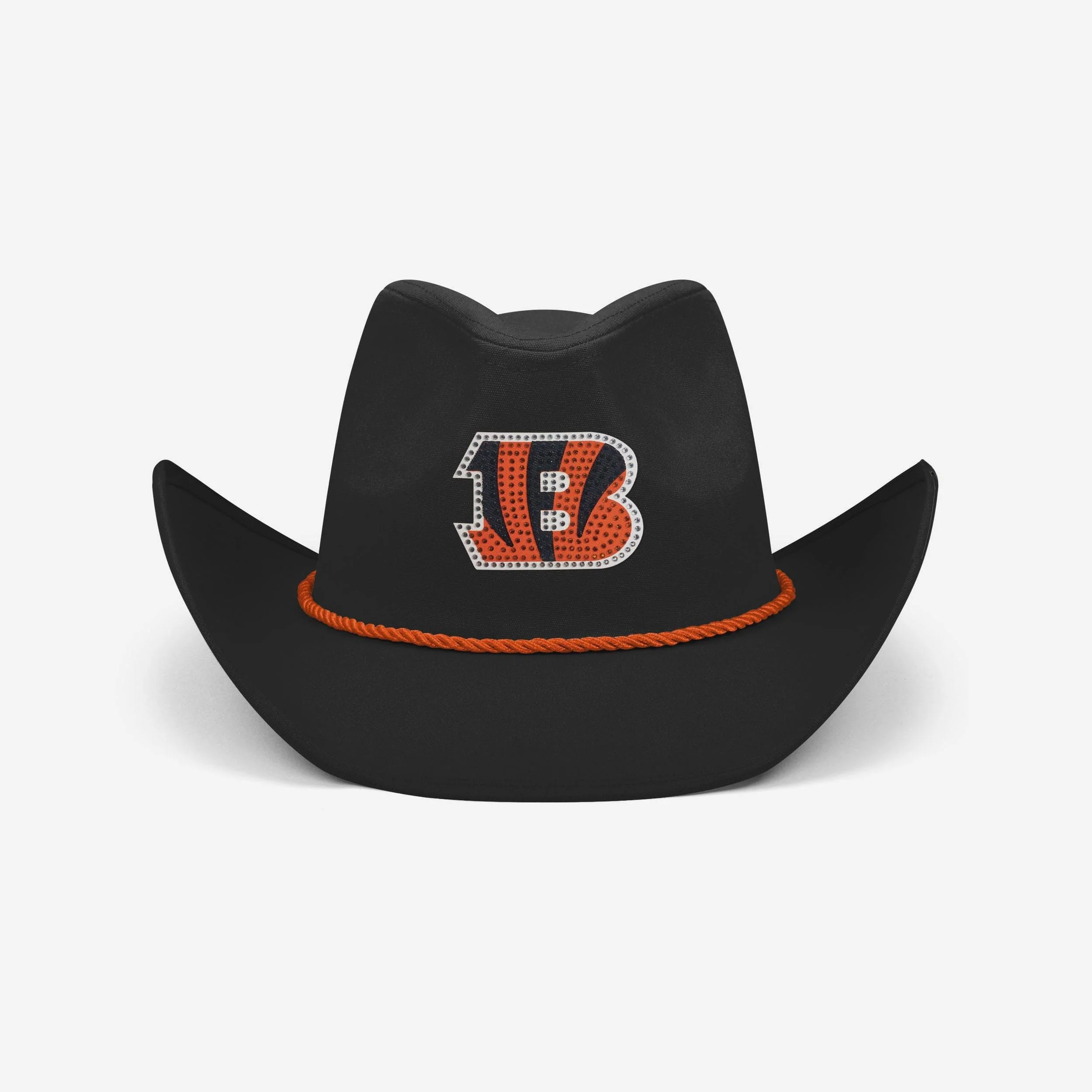 Cincinnati Bengals Black Rhinestone Logo Cowboy Hat - Image 3