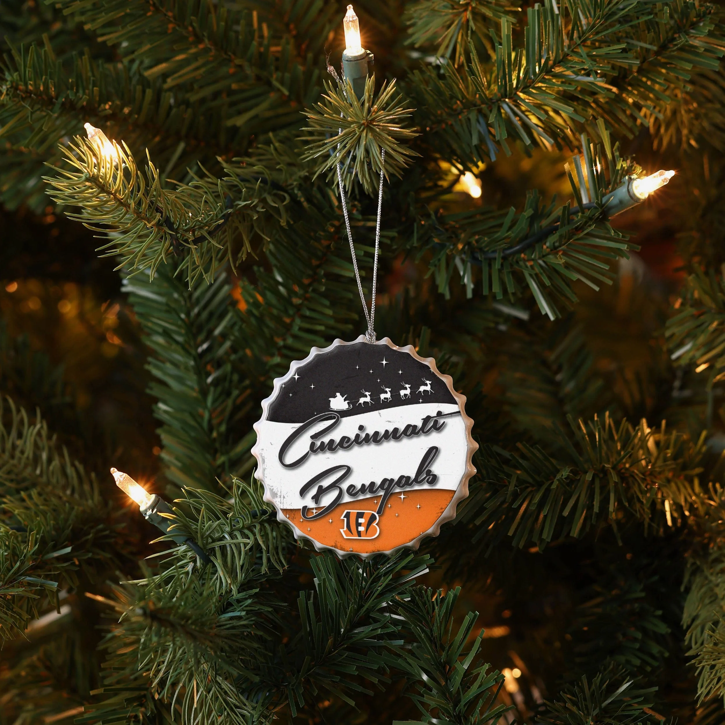 Cincinnati Bengals Bottlecap Sign Ornament - Image 3