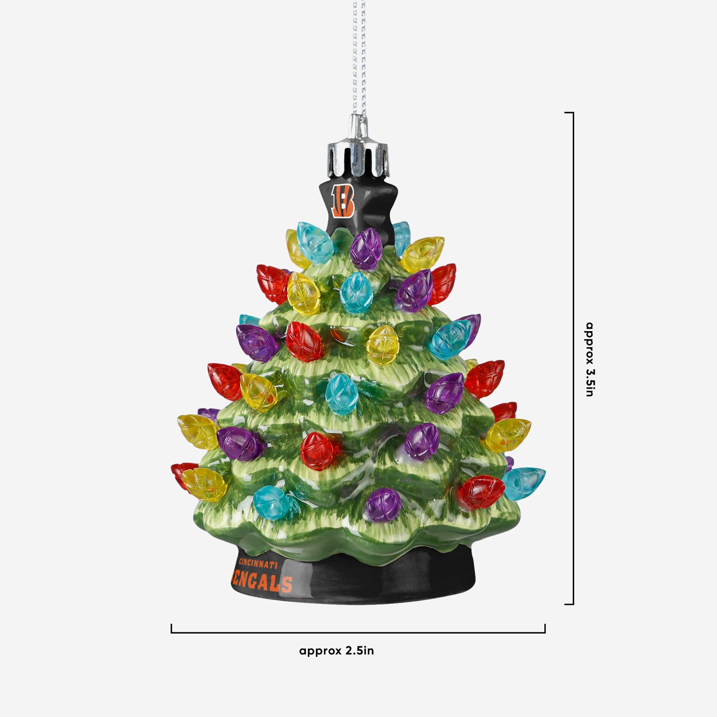 Cincinnati Bengals Ceramic Tree Ornament - Image 3